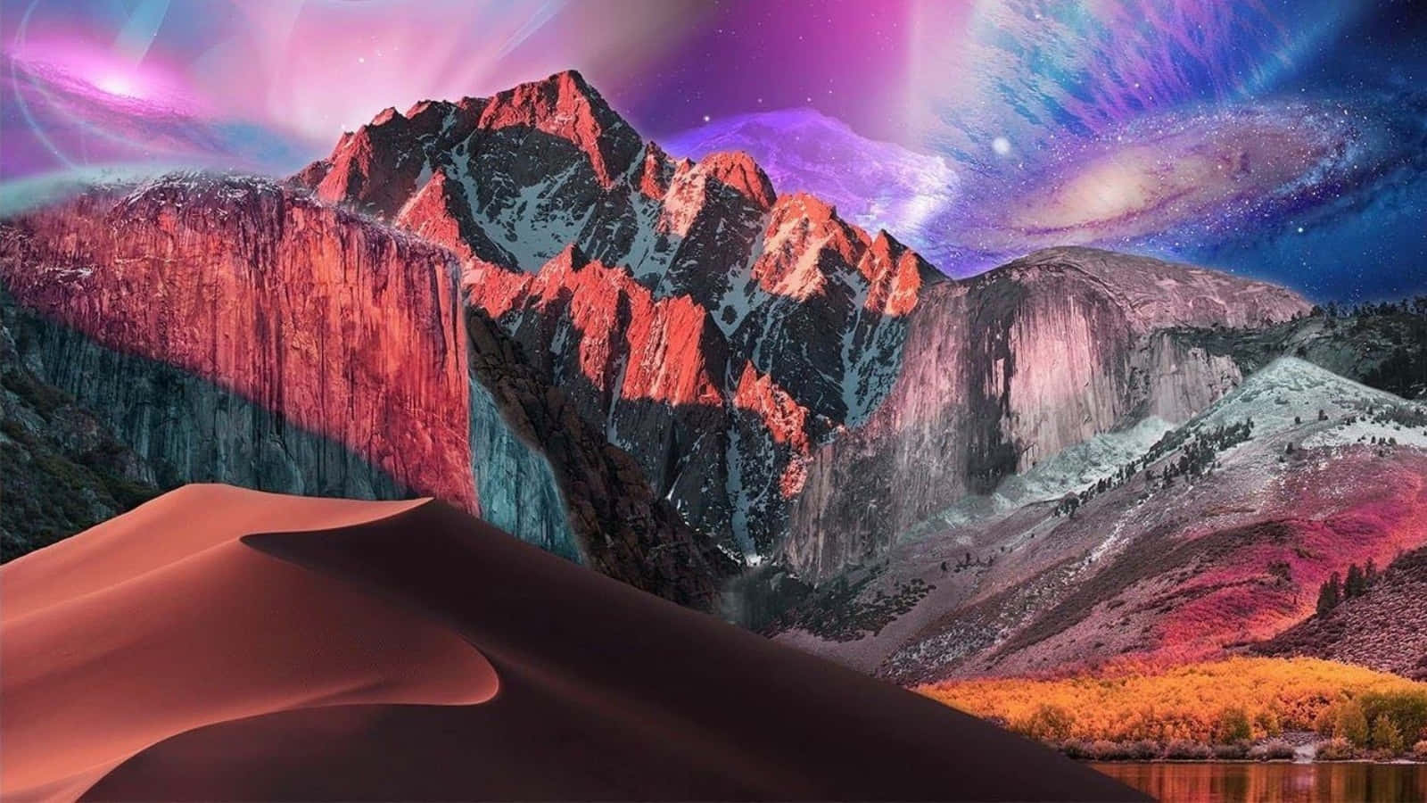 Mashup Βουνά macOS MacBook Προεπιλογή Ταπετσαρία
