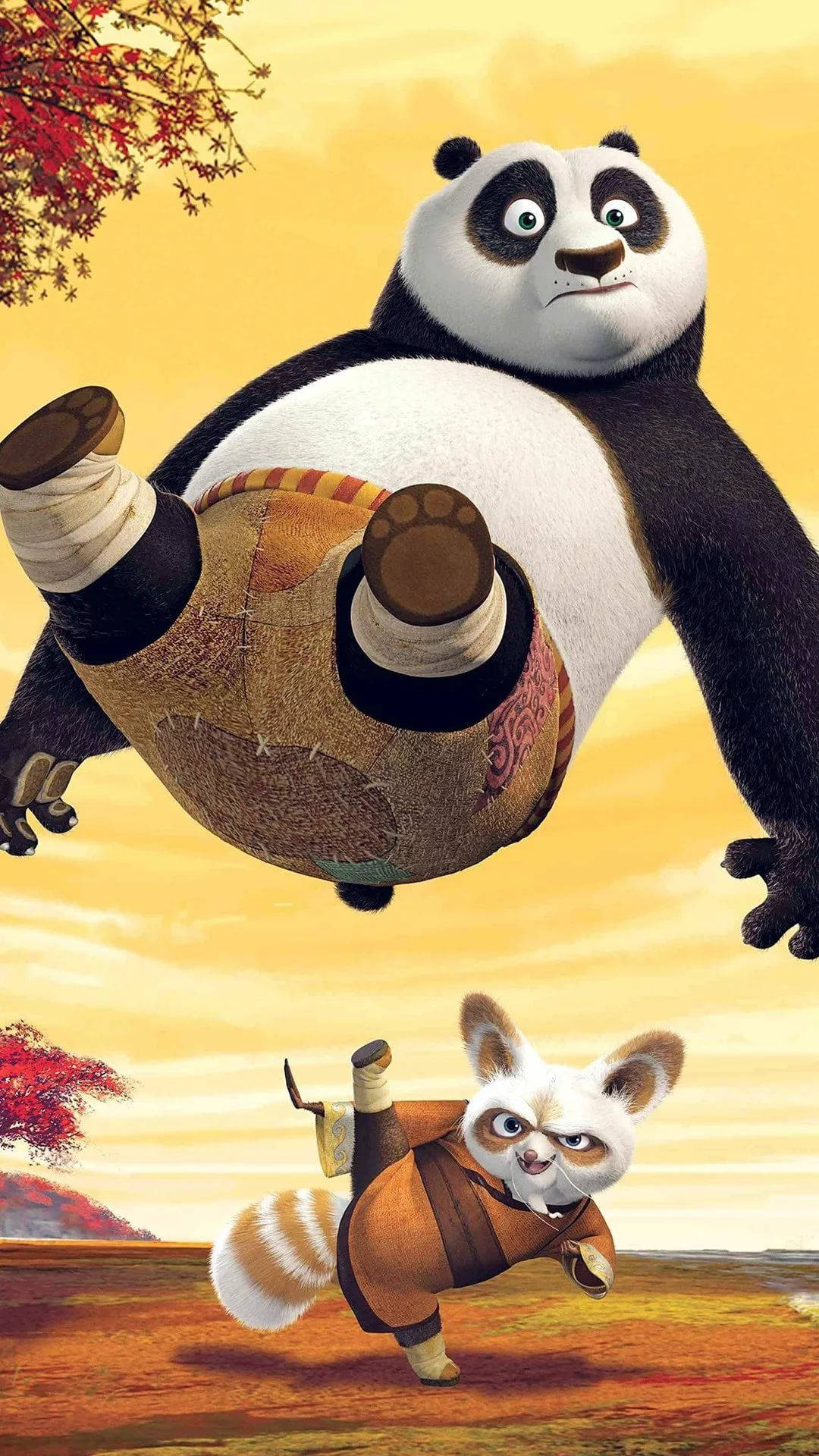Master Shifu και Po Καρτούν για Κινητό Ταπετσαρία