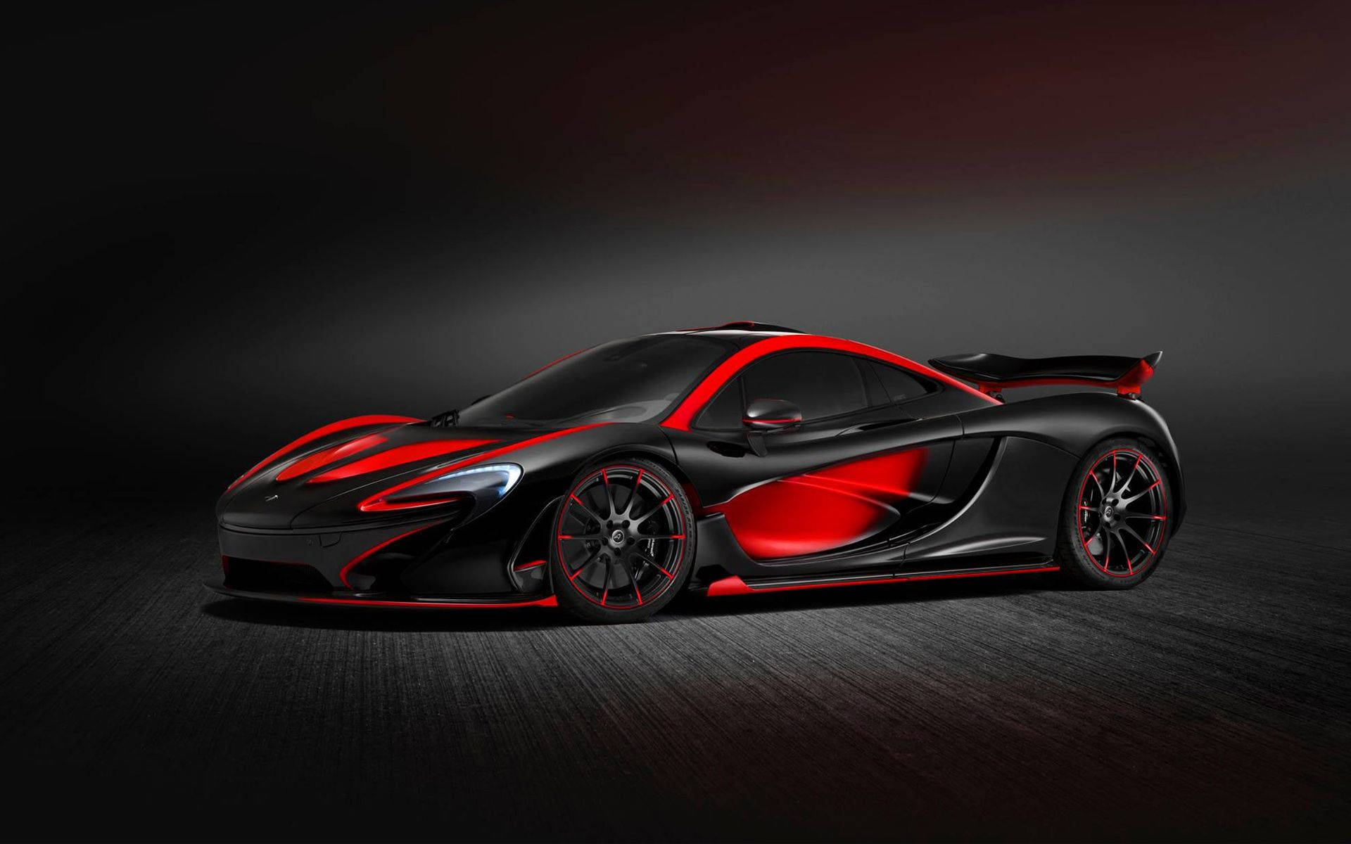 Κόκκινο Μαύρο Γκρι Αυτοκίνητο McLaren P1 Ταπετσαρία