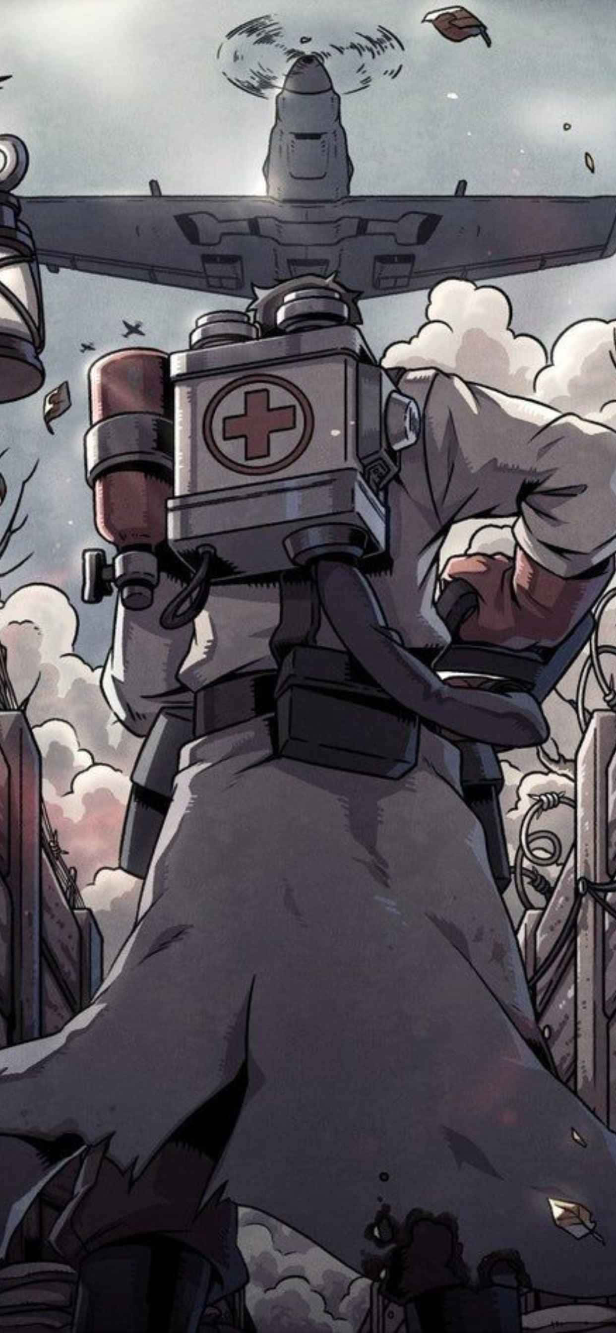 Medic Αεροπλάνο iPhone Xs Max Team Fortress 2 Φόντο Ταπετσαρία