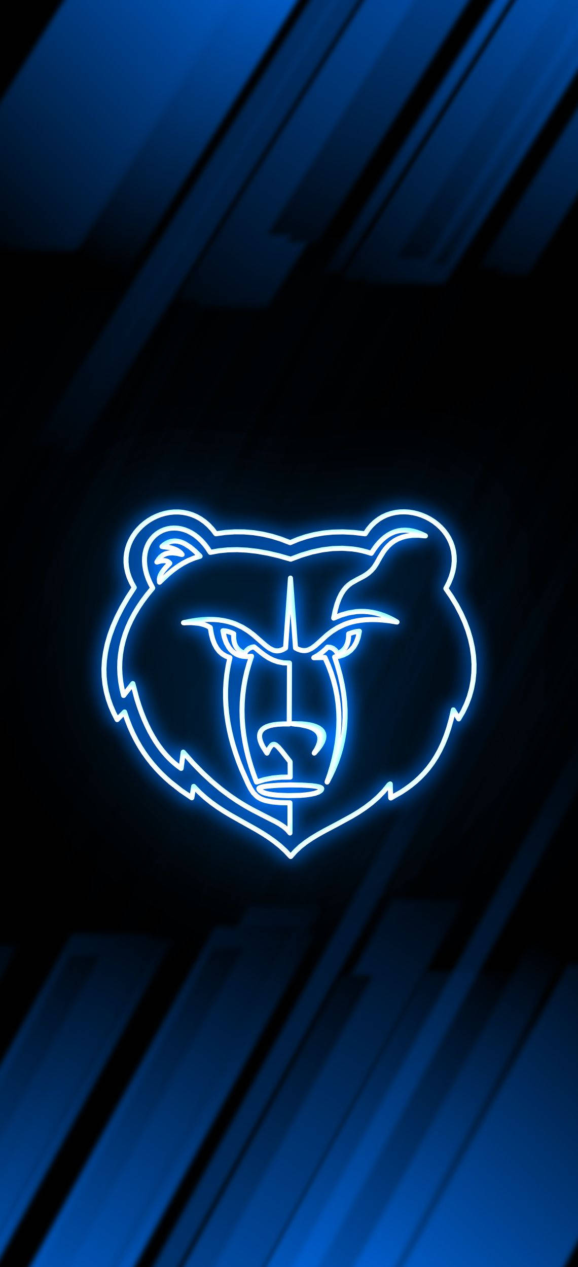 Memphis Grizzlies Neon Blue Ταπετσαρία