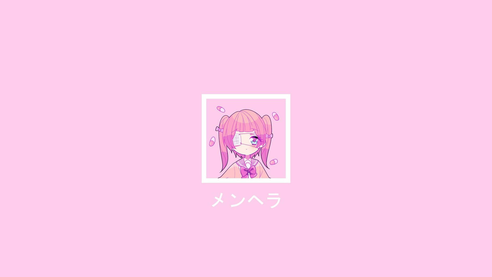 Χαριτωμένη Menhera Pink Anime Αισθητική Ταπετσαρία