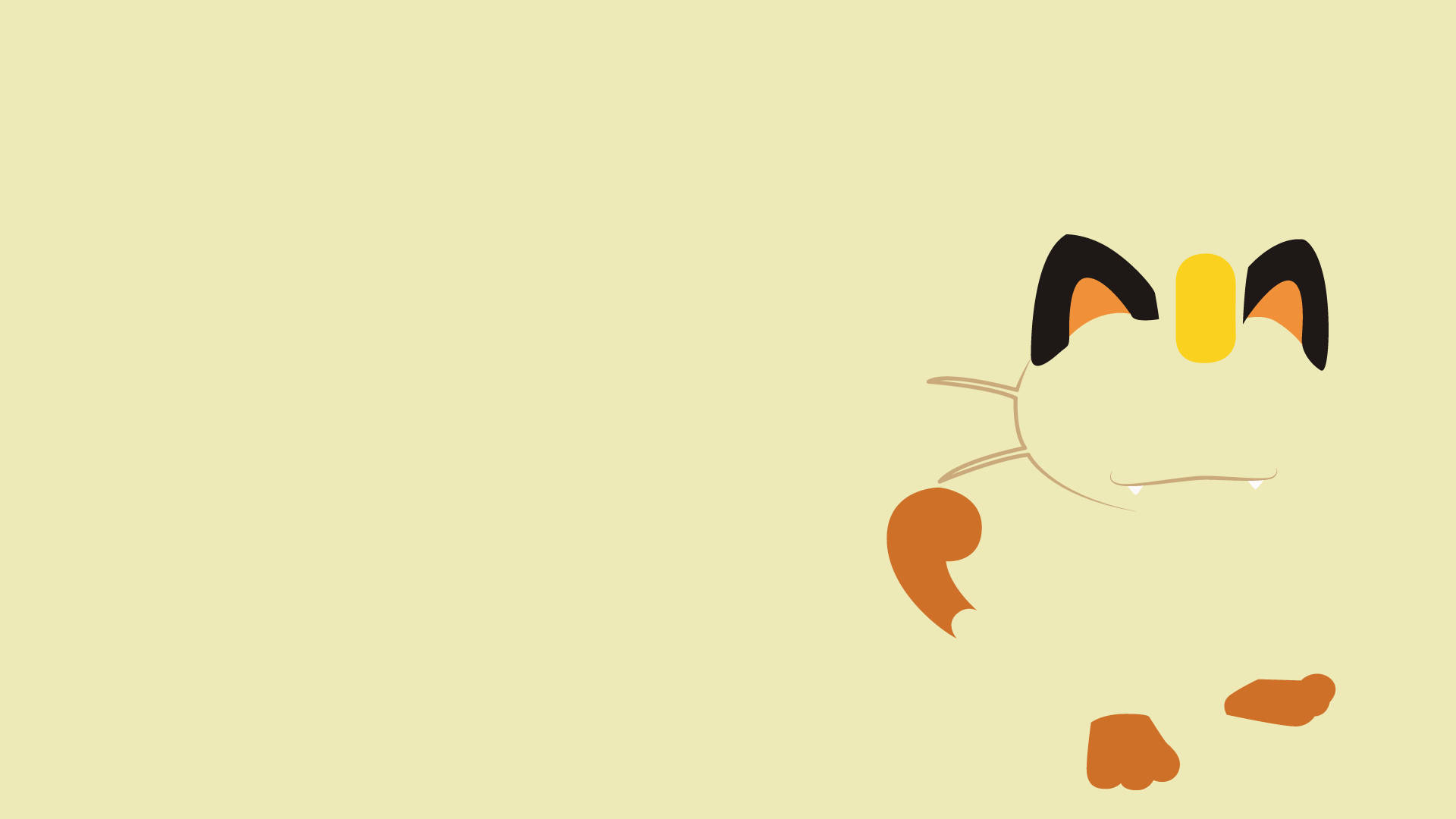 Κίτρινο Meowth Cool Pokemon Ταπετσαρία