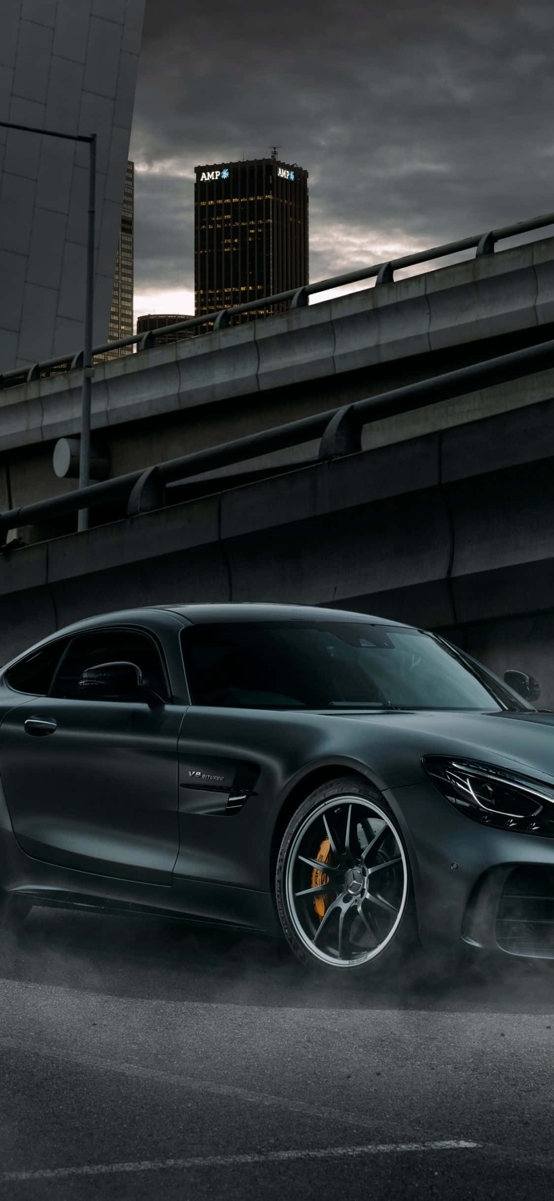 Mercedes Amg Φόντο Γέφυρα Ουρανός Ταπετσαρία