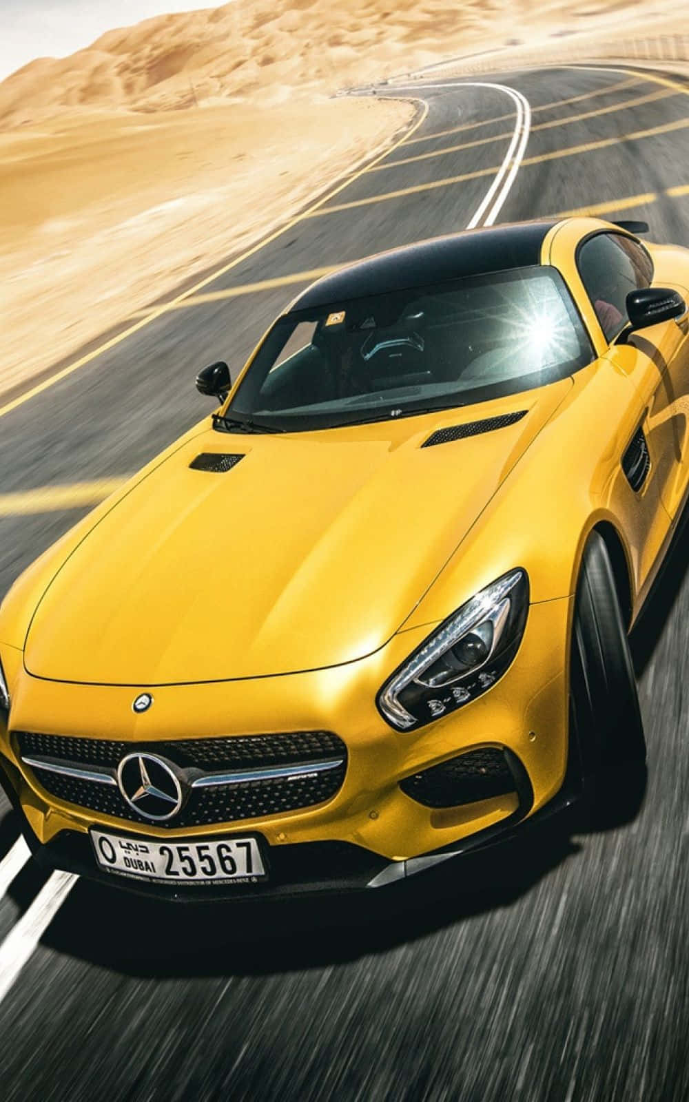 Κίτρινο Πολυτελές Mercedes Benz iPhone Ταπετσαρία