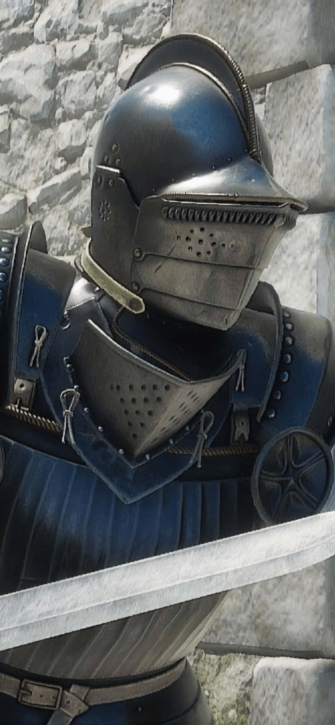 Φόντο Metal Armor Warrior για iPhone Xs Mordhau Ταπετσαρία