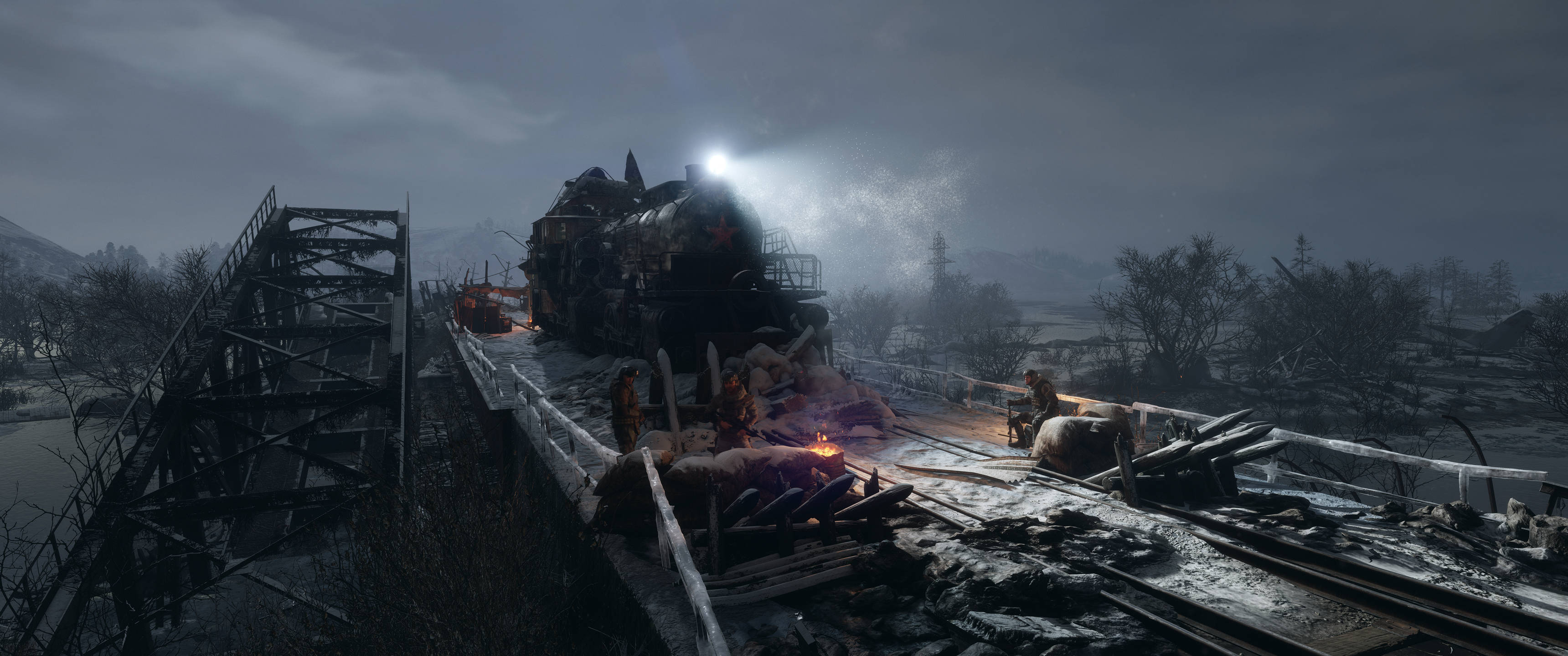 Metro Exodus Γκρεμισμένη Γέφυρα 3440x1440 Ταπετσαρία