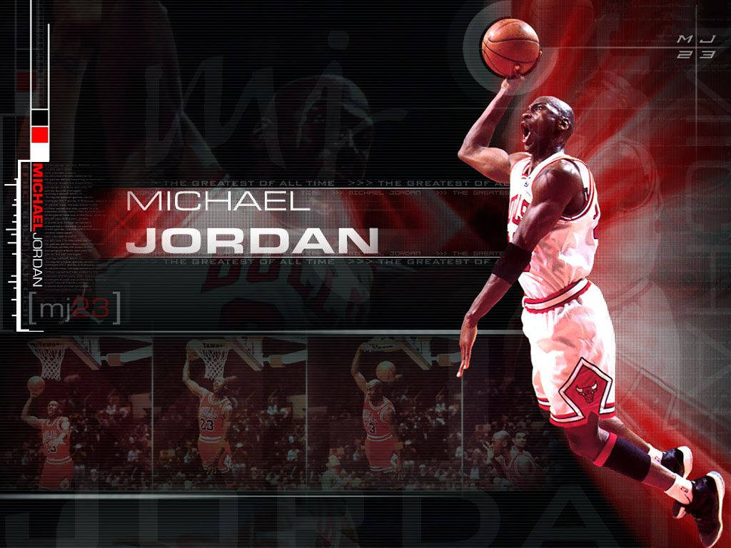 Michael Jordan HD με όνομα και τίτλο — Μπάσκετ GIF Ταπετσαρία