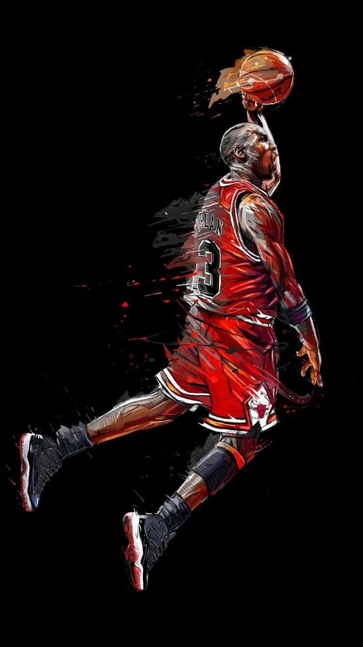 Ψηφιακή Ζωγραφική Michael Jordan για iPhone Ταπετσαρία