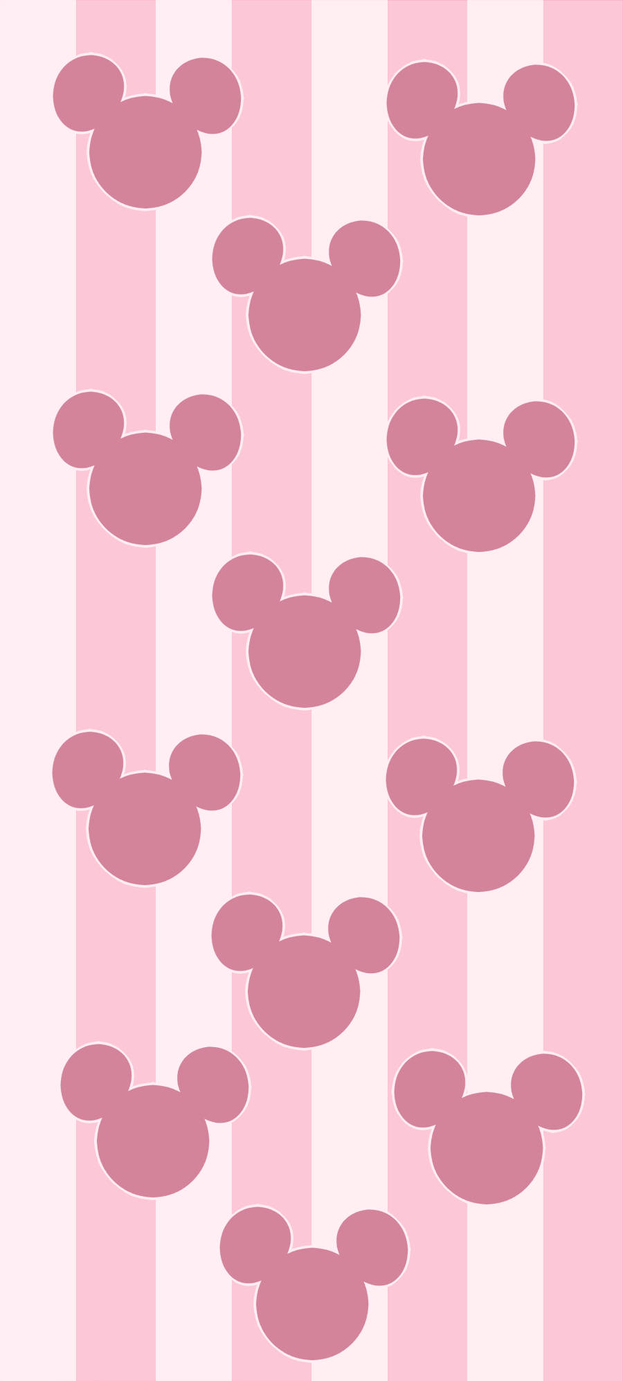 Mickey Ροζ Λογότυπο Disney Ταπετσαρία