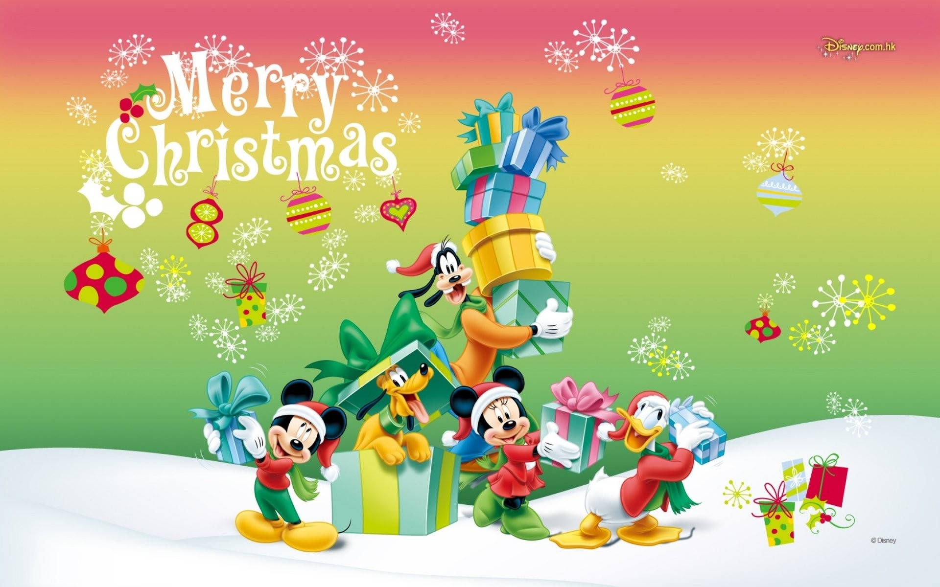 Mickey Mouse Disney Χριστουγεννιάτικος Χαιρετισμός Ταπετσαρία