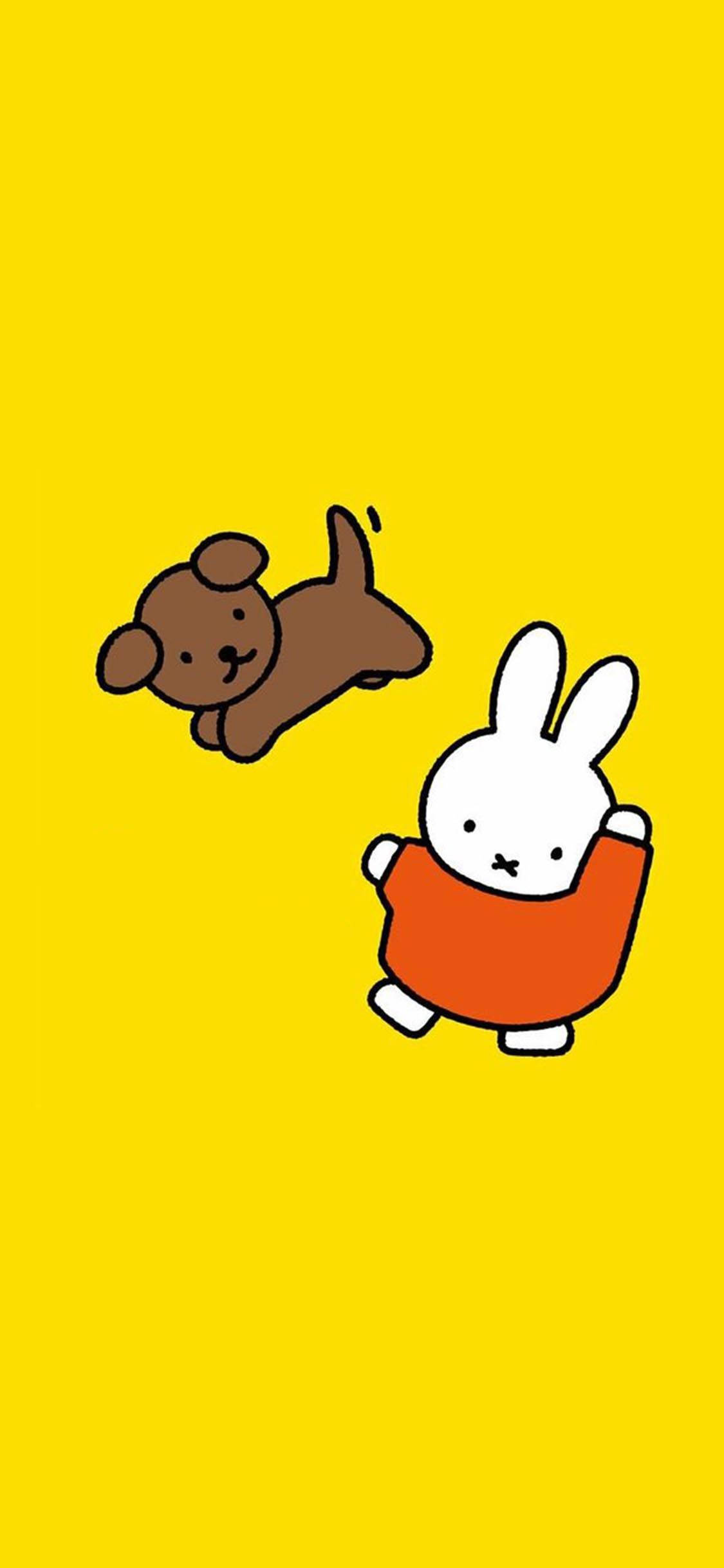 Χαρούμενοι Miffy και Snuffy Ταπετσαρία