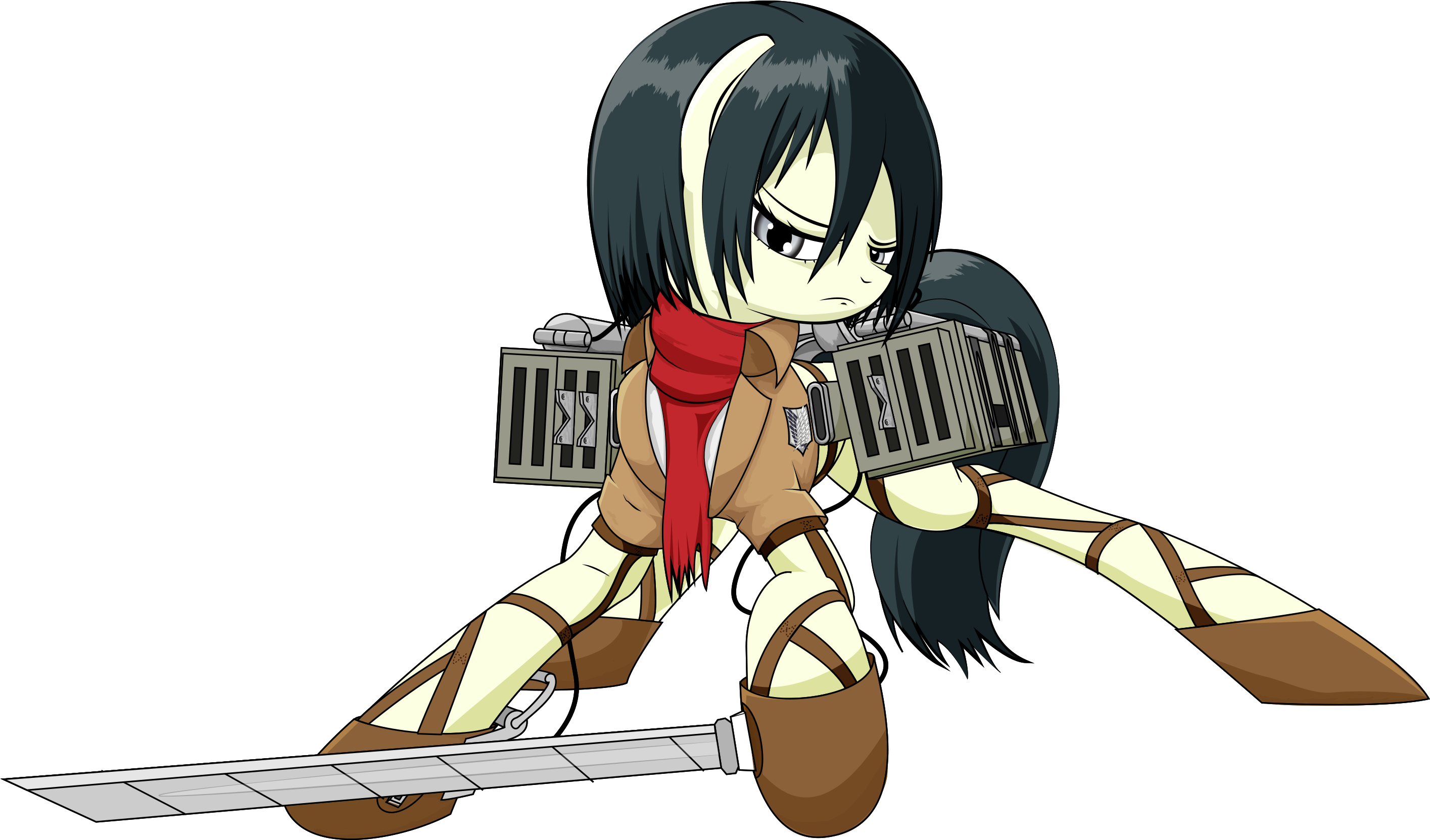 Mikasa Ackerman Έτοιμη για Μάχη Ταπετσαρία