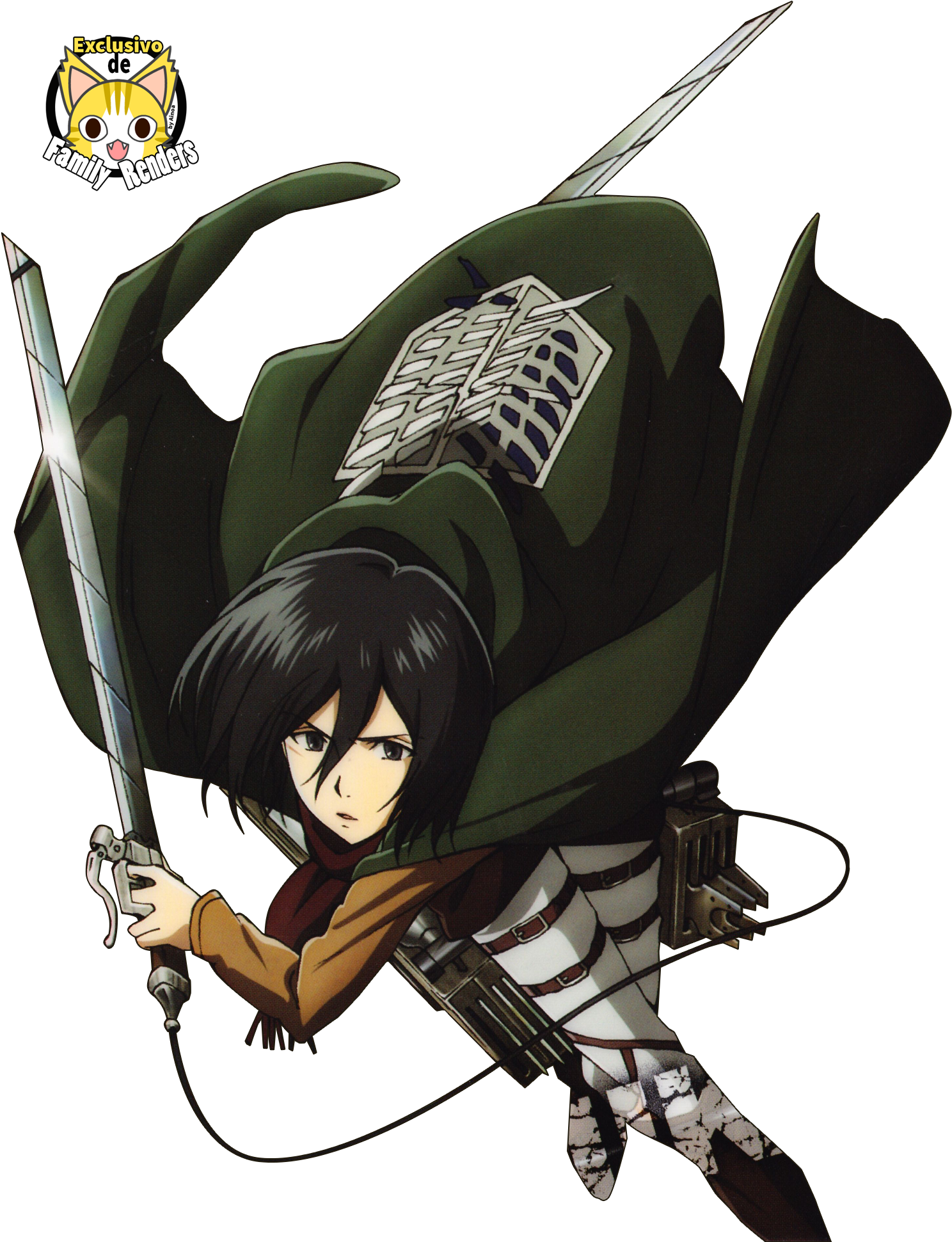 Mikasa Ackerman σε Στάση Μάχης Ταπετσαρία