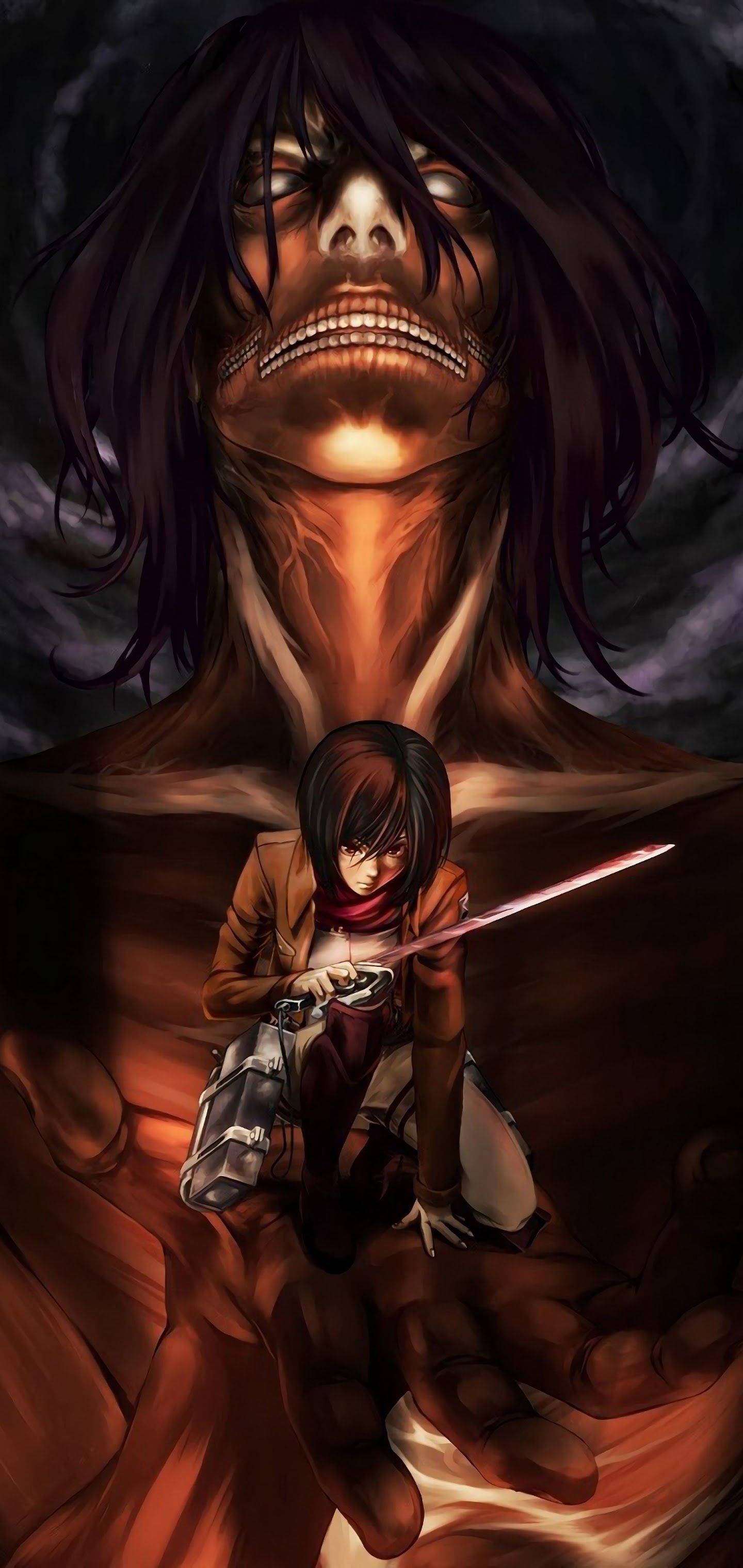 Mikasa Attack on Titan iPhone Ταπετσαρία