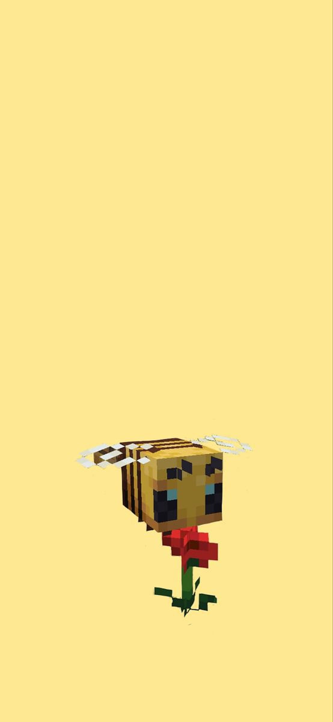 Μέλισσα του Minecraft με Λουλούδι Ταπετσαρία