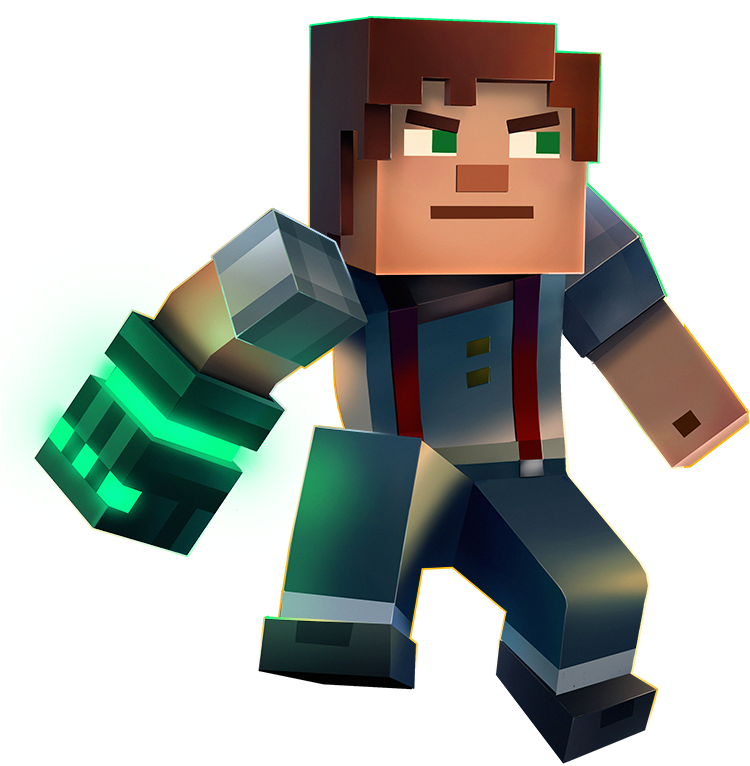 Χαρακτήρας Minecraft με Πράσινη Λάμψη Ταπετσαρία