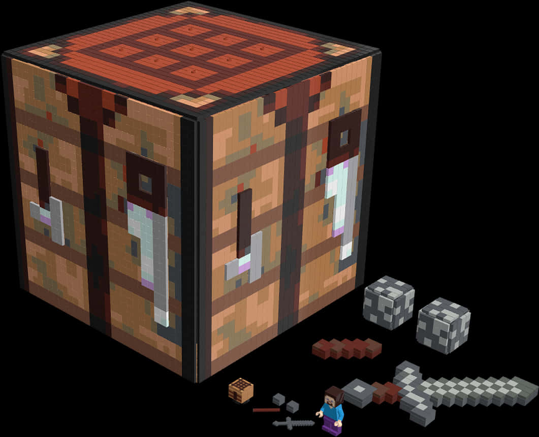 Τραπέζι κατασκευών και εργαλεία του Minecraft Ταπετσαρία