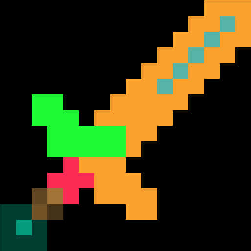 Minecraft_ Σπαθί_ Διαμαντιού_ Pixel_ Art.PNG Ταπετσαρία