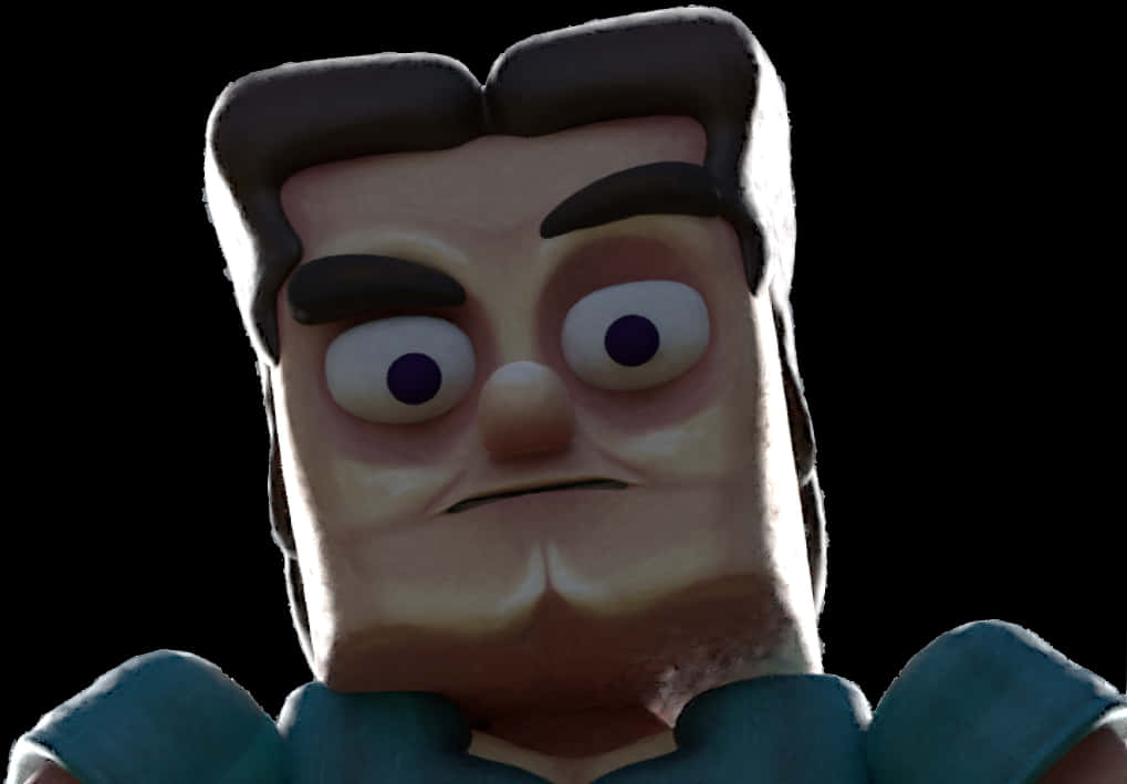 Κοντινό πλάνο χαρακτήρα Minecraft Ταπετσαρία
