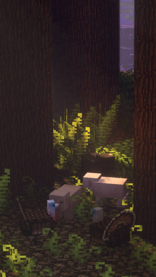 Minecraft Αισθητικό Κρυμμένο Σκοτεινό Δάσος Ταπετσαρία