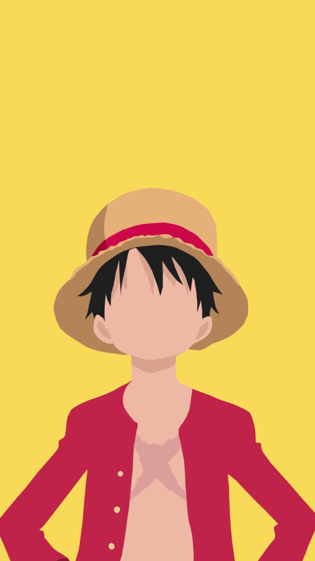 Minimal Luffy One Piece για iPhone Ταπετσαρία