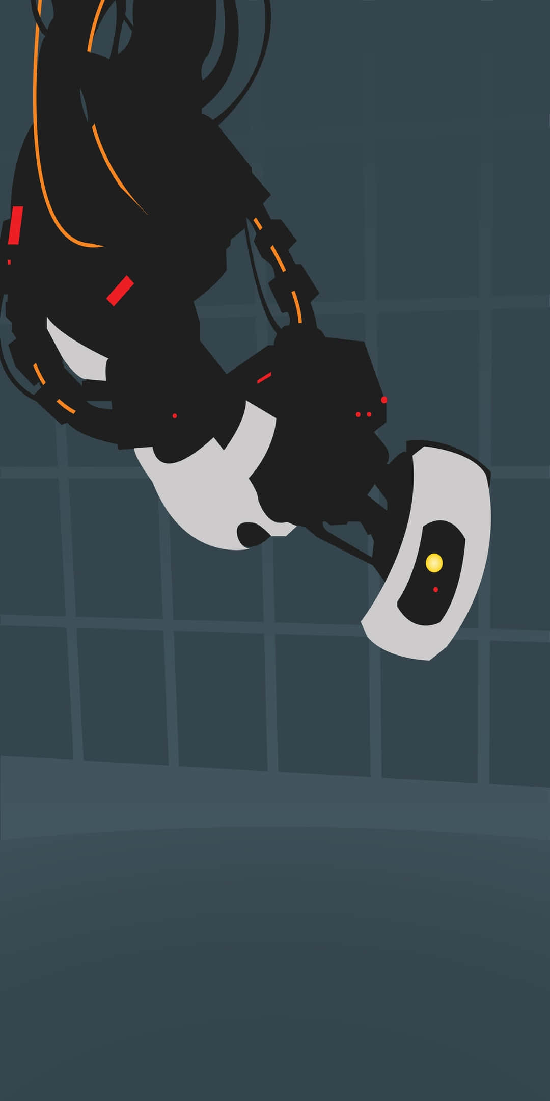 Minimalιστικό φόντο Pixel 3 με σχέδιο fanart της GLAdOS Ταπετσαρία
