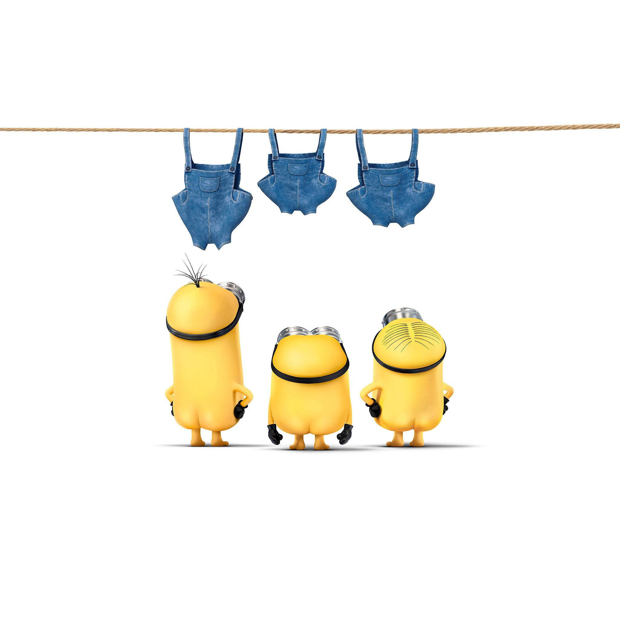 Χαριτωμένα Γυμνά Minions για iPad Ταπετσαρία