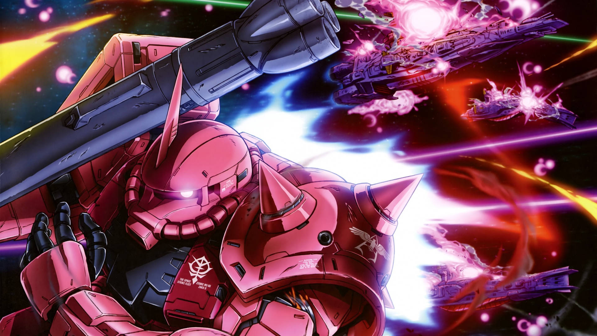 Mobile Suit Gundam που μεταφέρει πύραυλο — Gundam GIF Ταπετσαρία