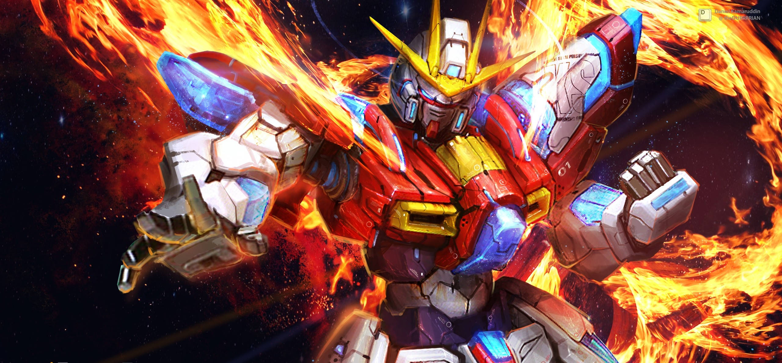 Φλογερό Φόντο του Mobile Suit Gundam Ταπετσαρία