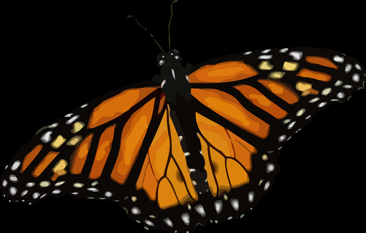 Εικονογράφηση Πεταλούδας Monarch Ταπετσαρία