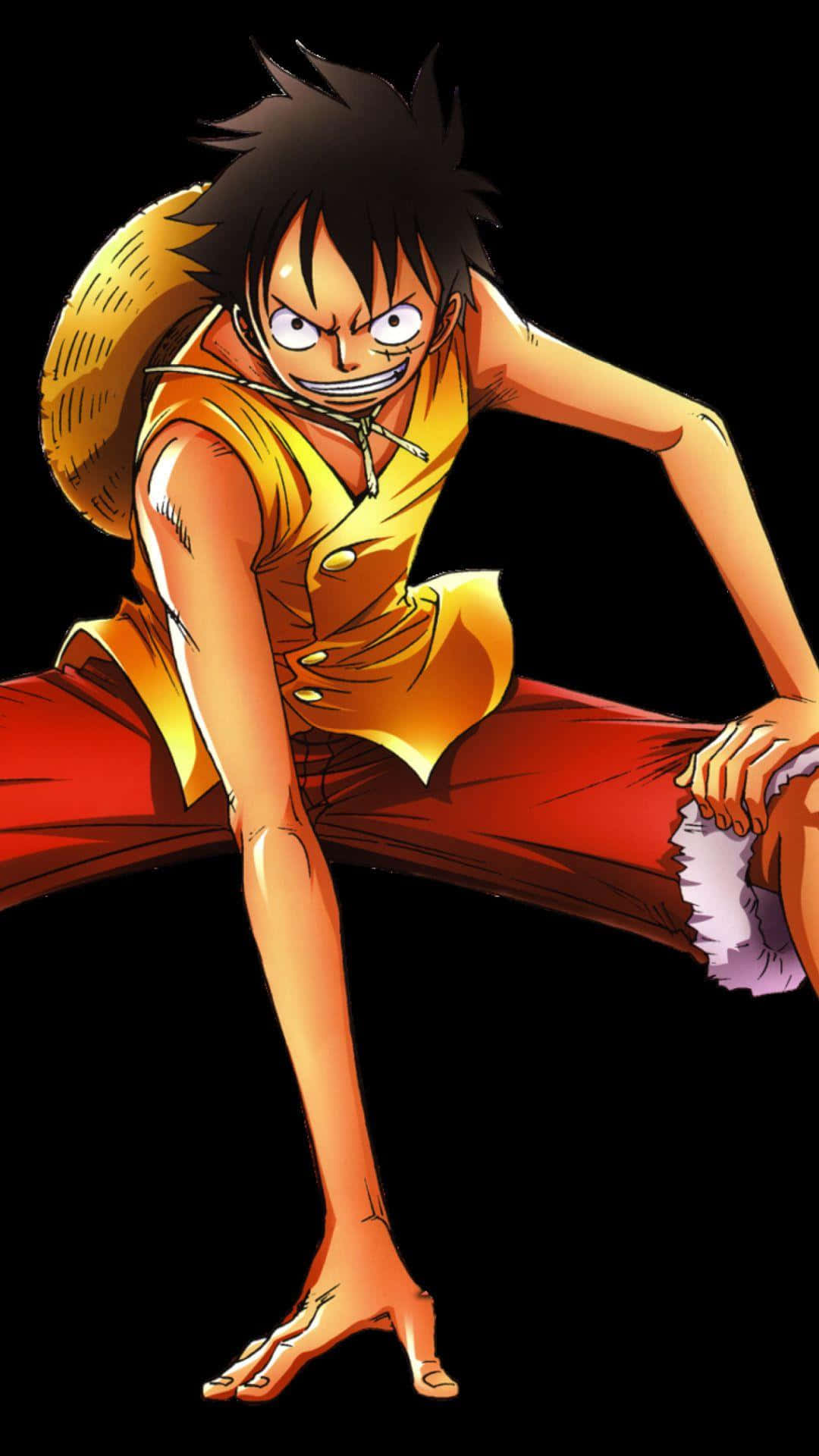 Monkey D Luffy έτοιμος να σαλπάρει στο Grand Line. Ταπετσαρία