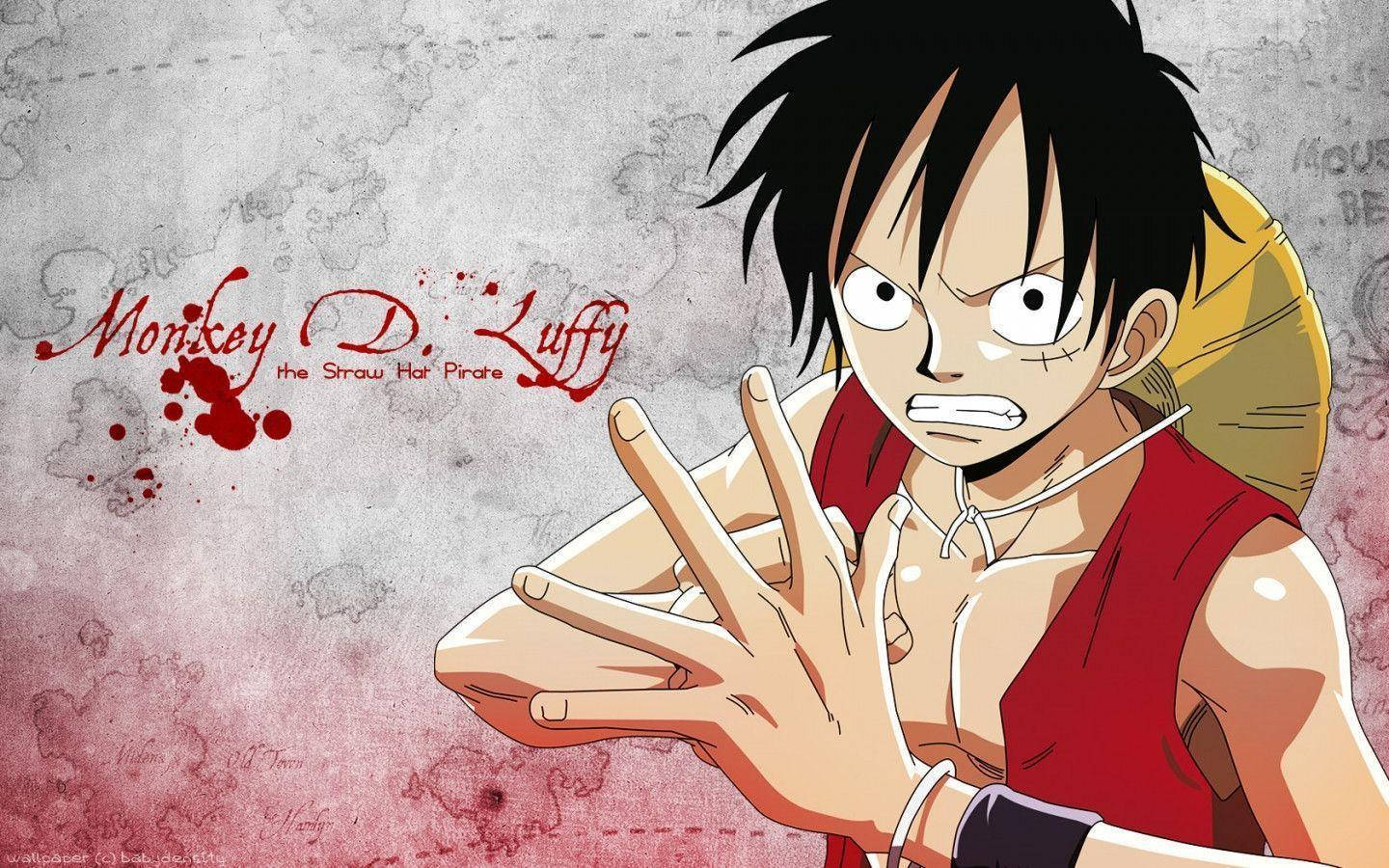 Monkey D Luffy Θυμωμένος Ταπετσαρία