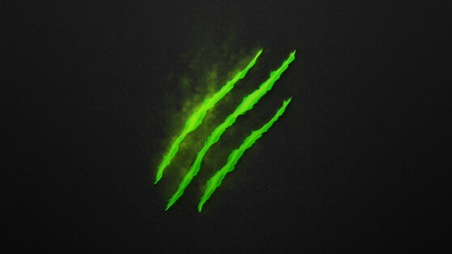 Monster Logo Neon Πράσινο Αισθητικό Ταπετσαρία
