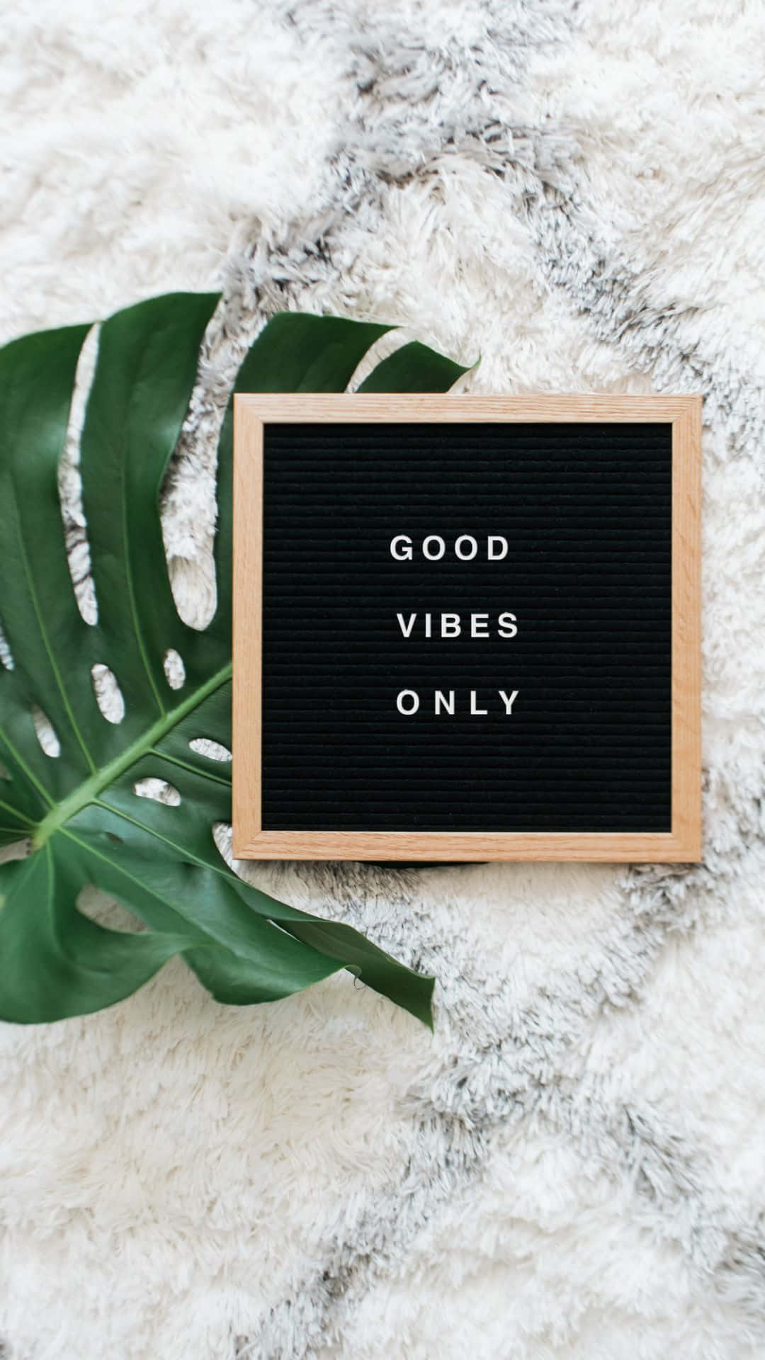 Φύλλο Monstera Good Vibes iPhone Ταπετσαρία