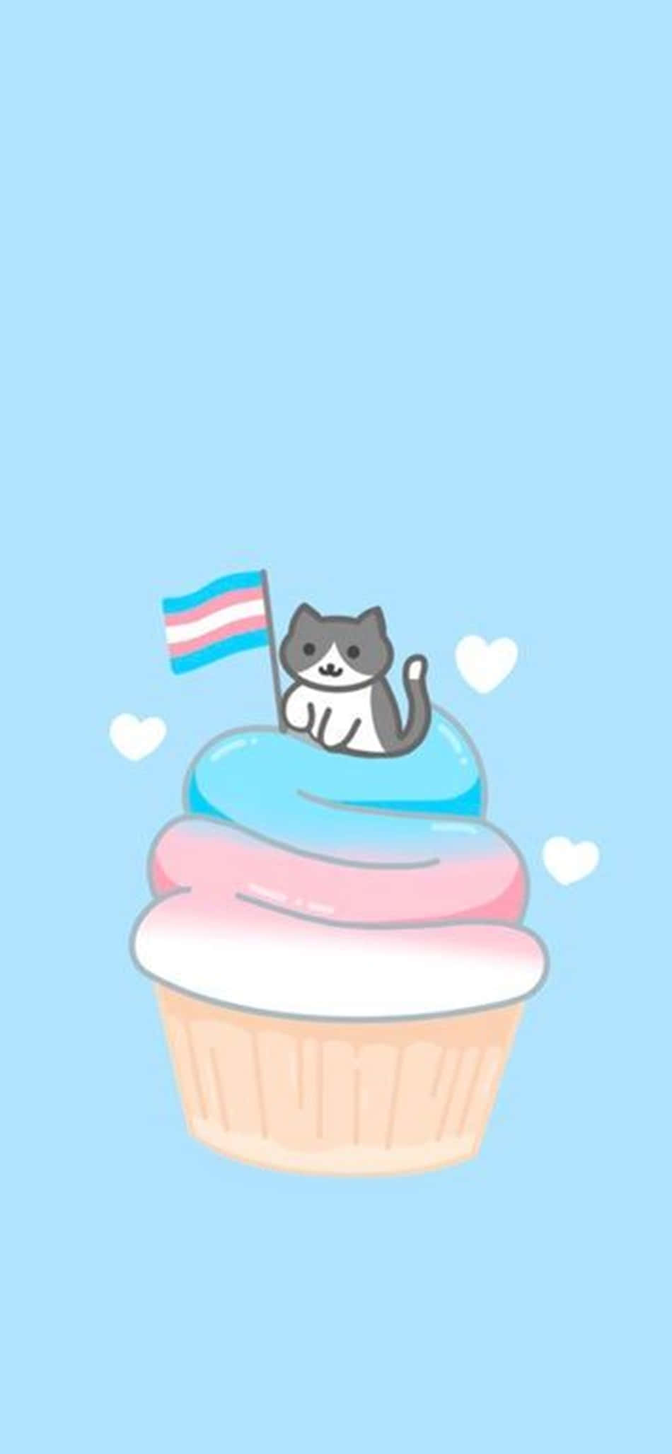 Γάτα σε Muffin Trans Phone Ταπετσαρία