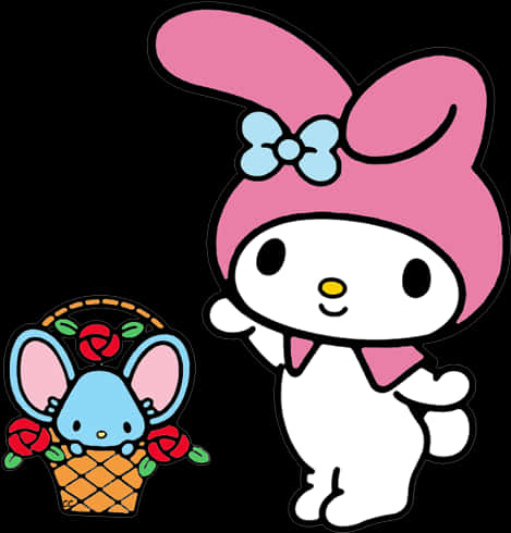My Melody και φίλος Ταπετσαρία