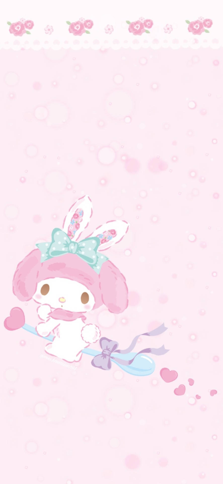 My Melody Καβαλάει Ένα Κουτάλι Ταπετσαρία