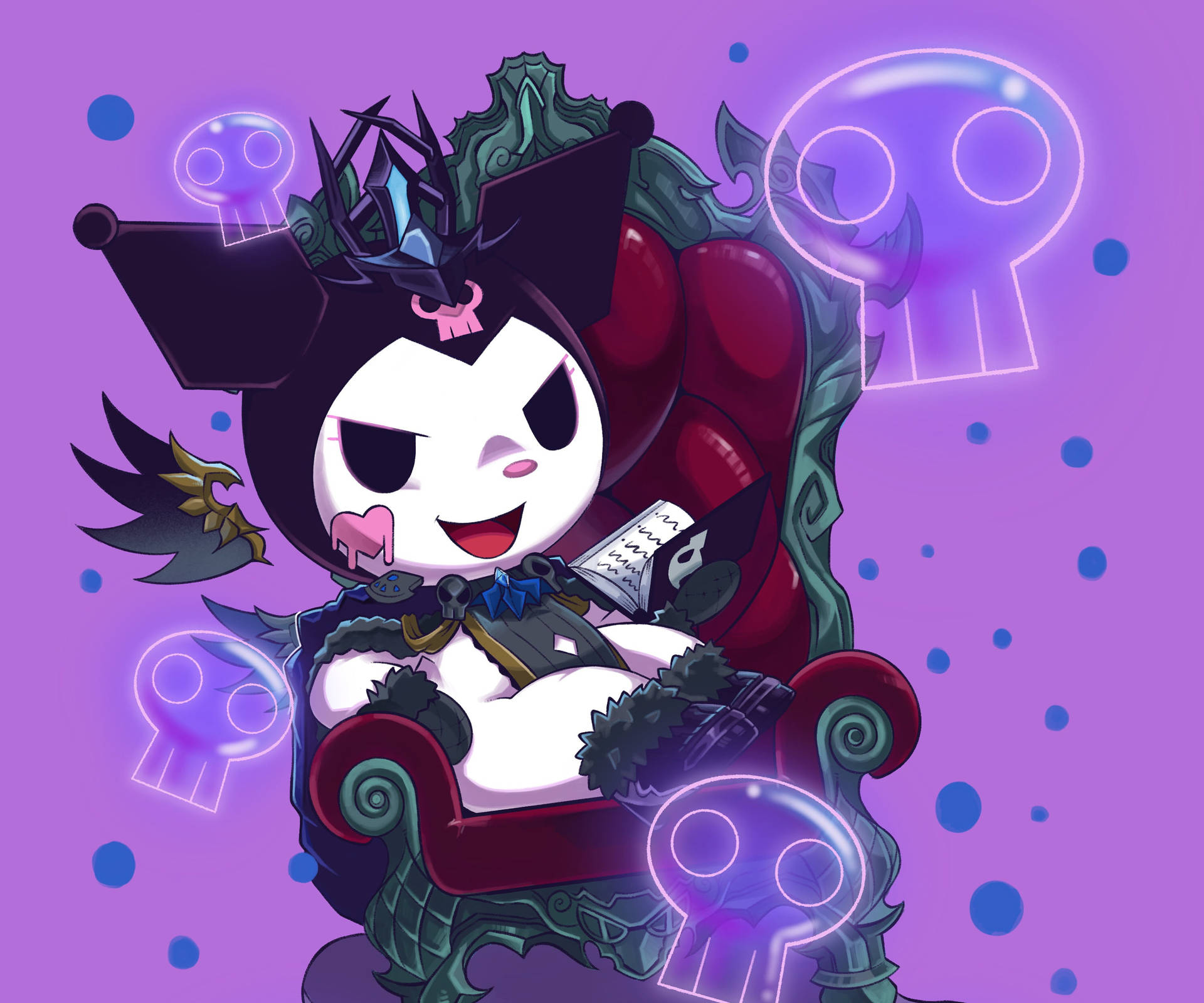 My Melody Kuromi: Καθισμένη στον Θρόνο — Sanrio GIF Ταπετσαρία