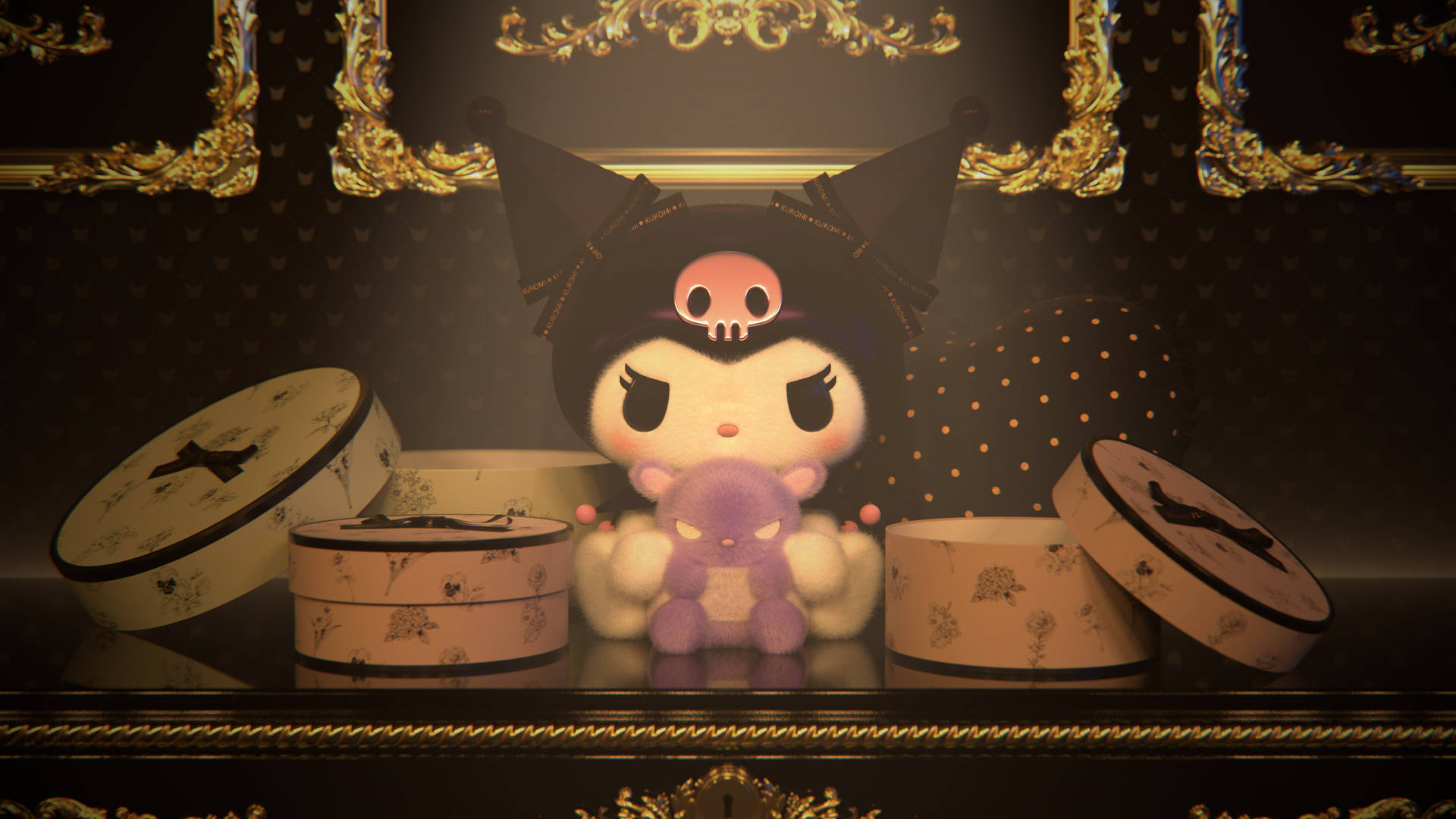 My Melody Kuromi Ανοίγοντας Κουτιά Δώρων — Sanrio GIF Ταπετσαρία