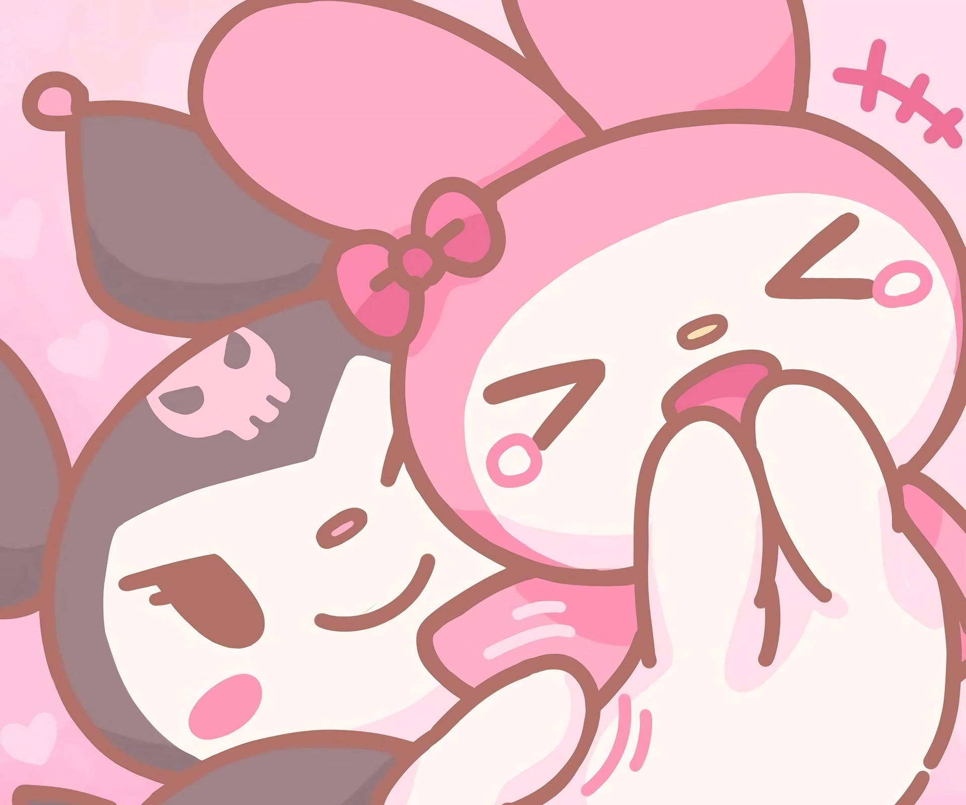 My Melody Kuromi Με τη Χαριτωμένη My Melo — Sanrio GIF Ταπετσαρία