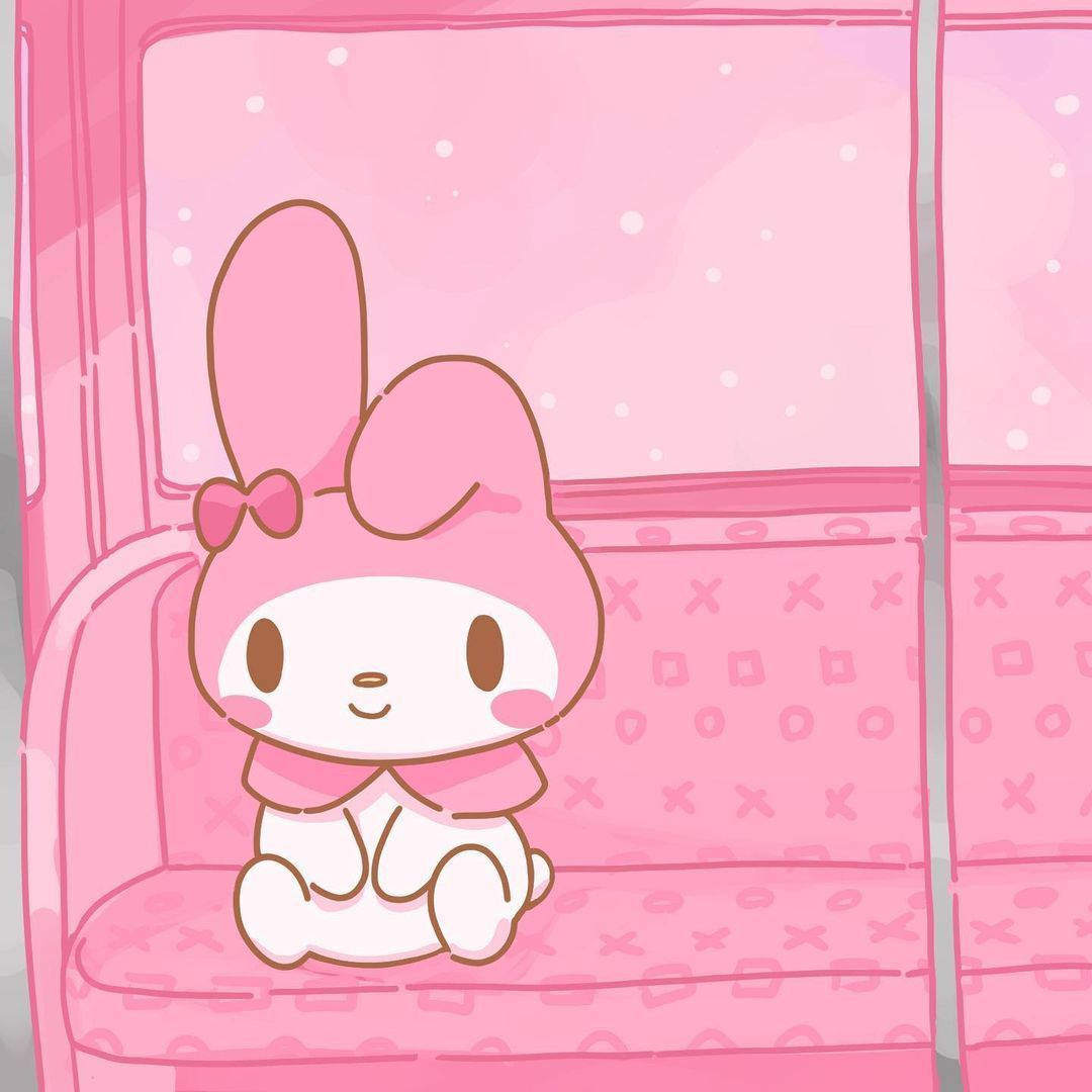 My Melody σε Ροζ Καναπέ PFP Ταπετσαρία