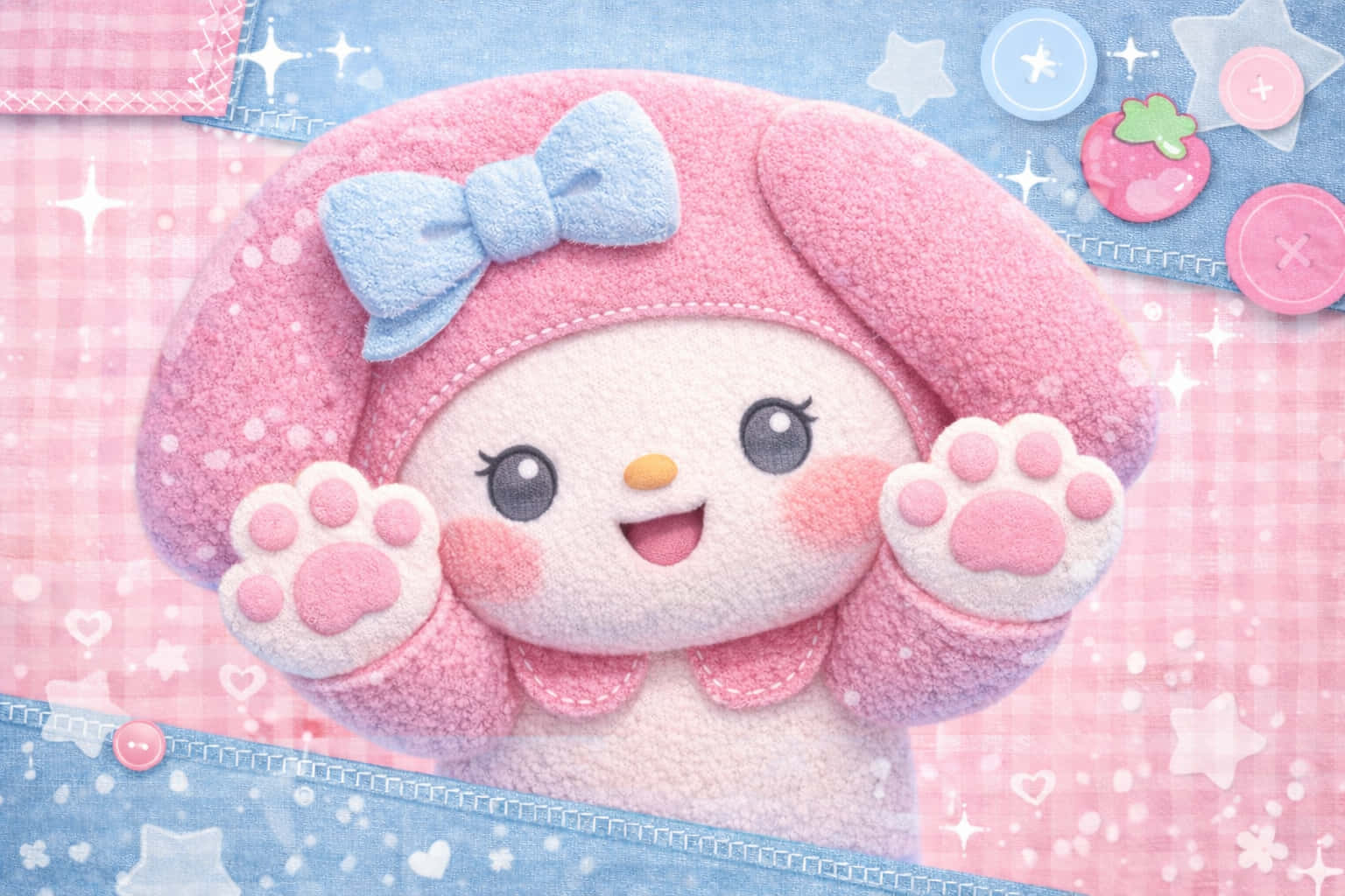 Χαριτωμένη ταπετσαρία My Melody Ταπετσαρία