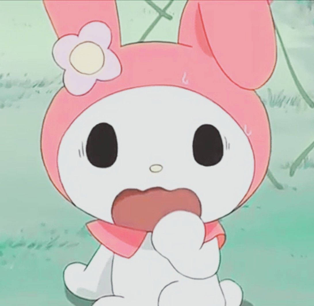 My Melody με έκπληκτο πρόσωπο PFP Ταπετσαρία