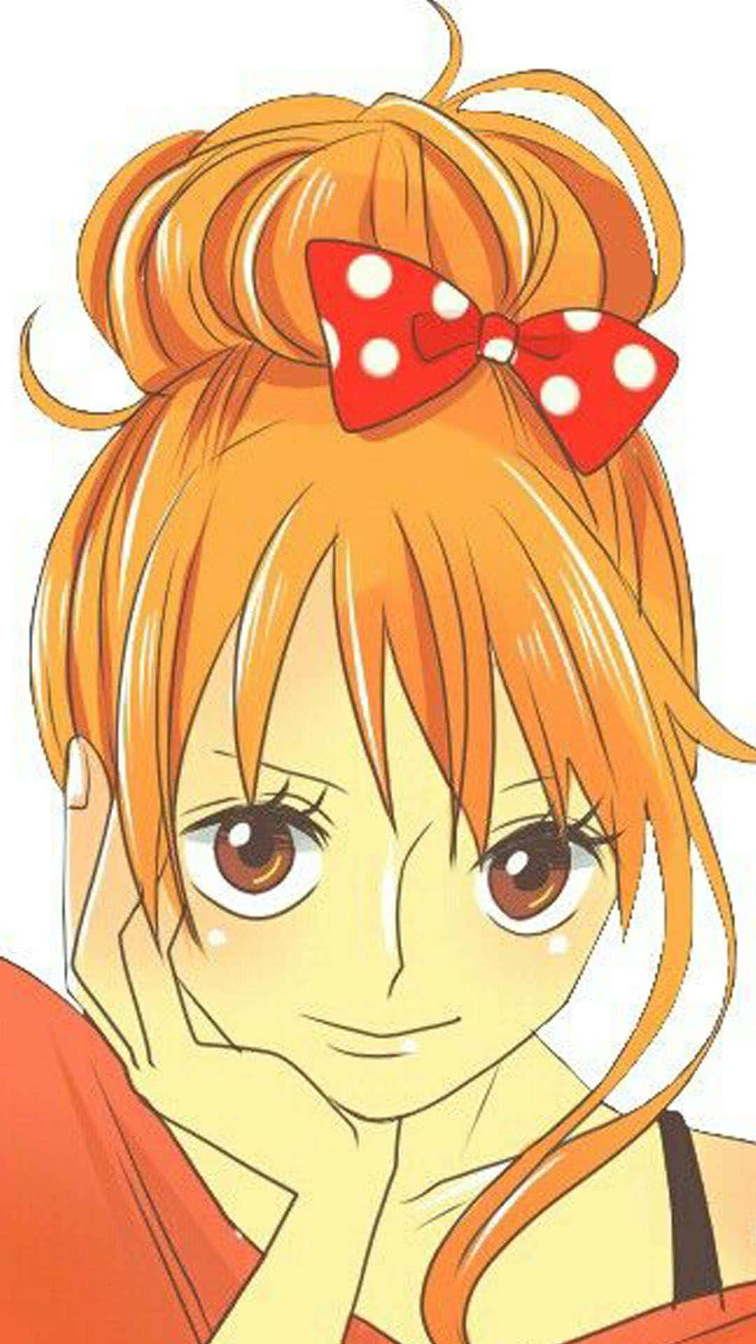 Nami One Piece με χαριτωμένο κότσο Ταπετσαρία