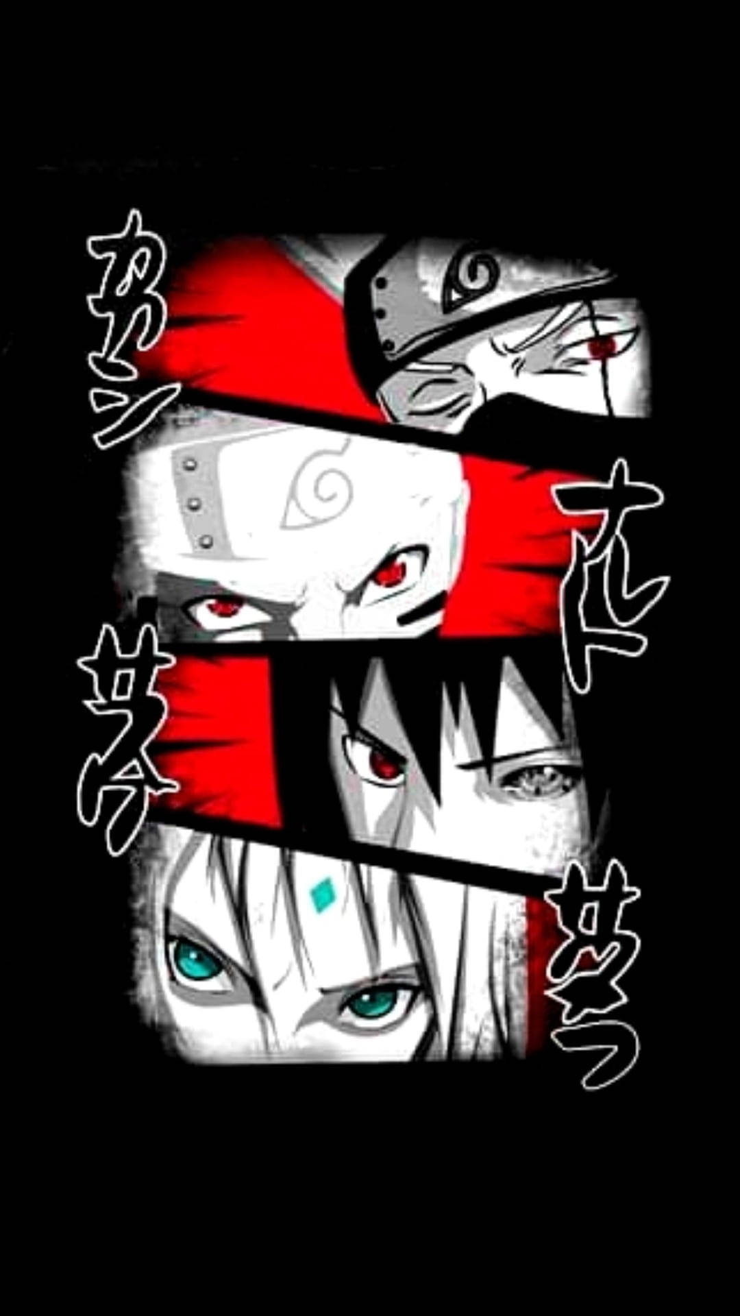 Naruto Ομάδα 7 Μάτια iPhone Ταπετσαρία