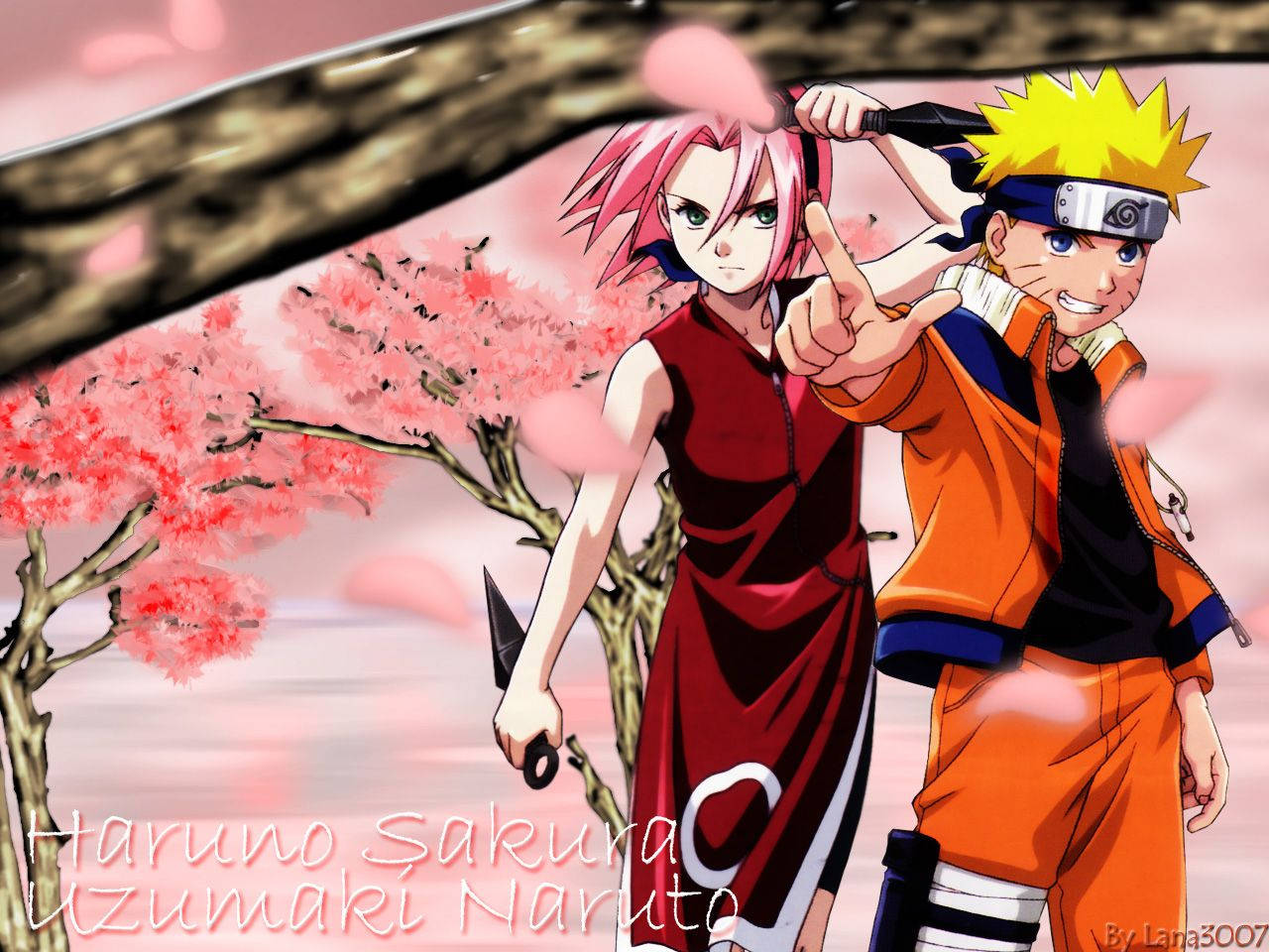 Naruto Anime: Το Δυνατό Δίδυμο Sakura Ταπετσαρία