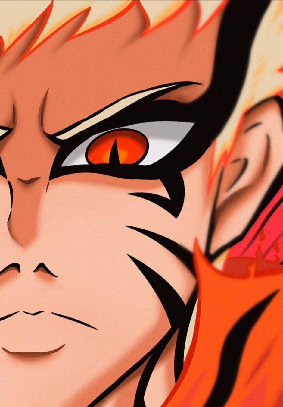 Naruto Baryon Mode Μισό Πρόσωπο Ταπετσαρία