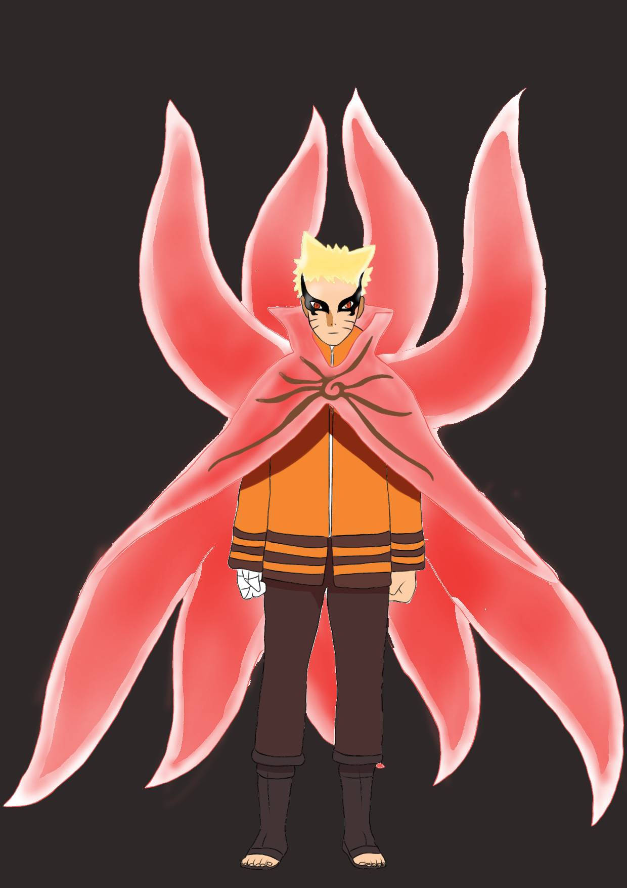 Naruto Baryon Mode Εννέα Ουρές Ταπετσαρία