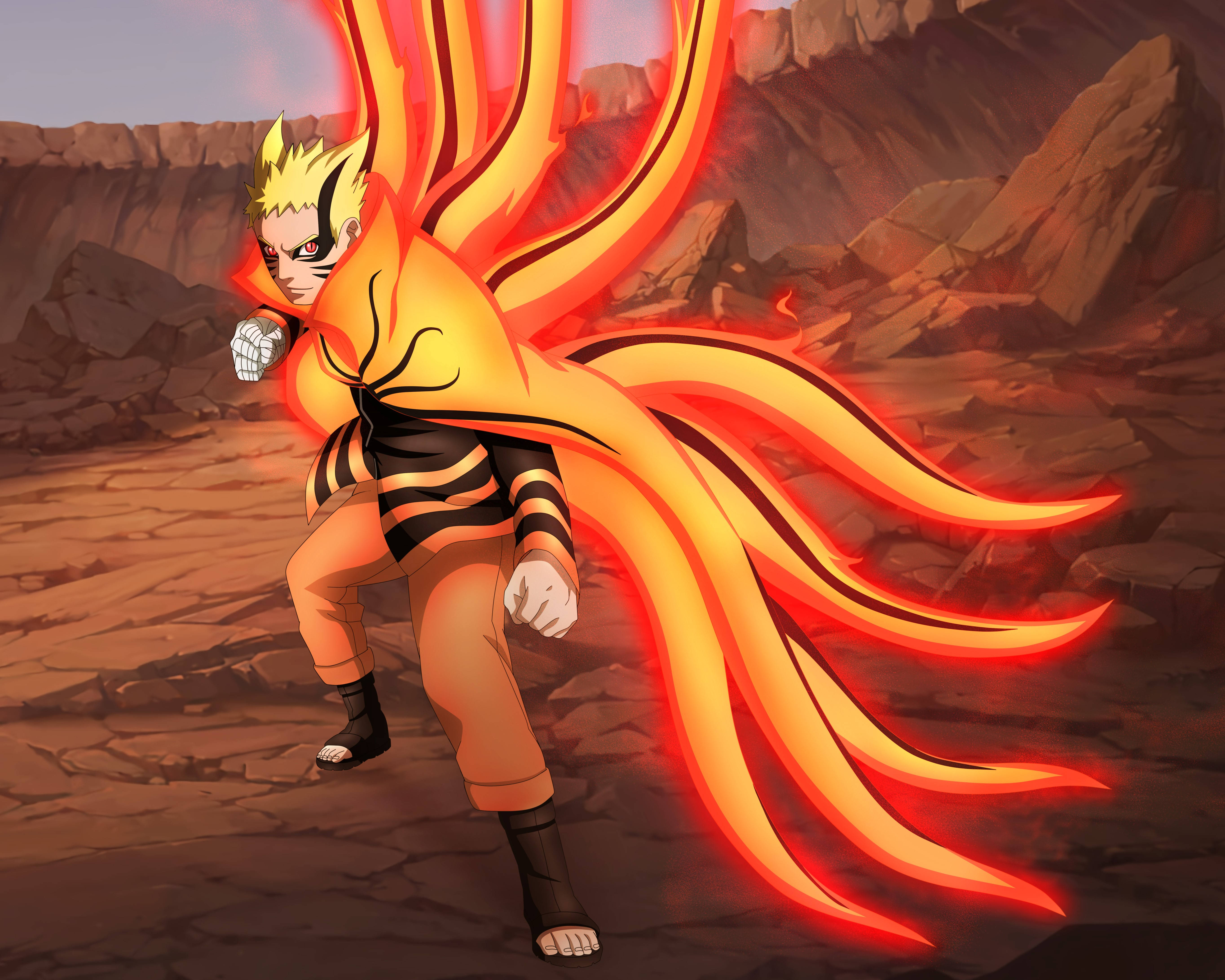 Naruto Baryon Mode σε Πεδίο Μάχης Ταπετσαρία